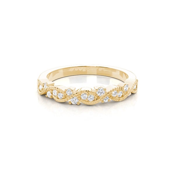 Prong Set Diamond Half Eternity Ring