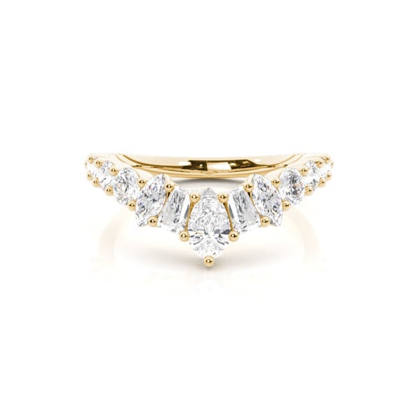 Multishape Diamond Contoured Wedding Ring