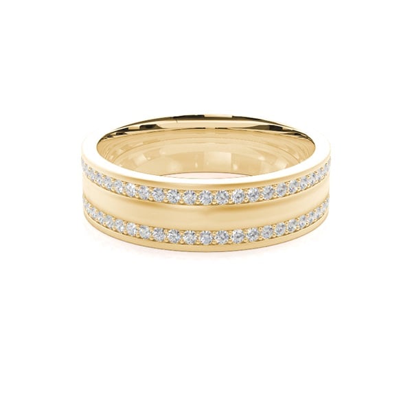 6.0mm Studded Comfort Fit Wedding Band — 0.71 ct