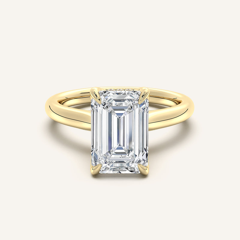 shape: Emerald | metal: Yellow Gold | view: 1