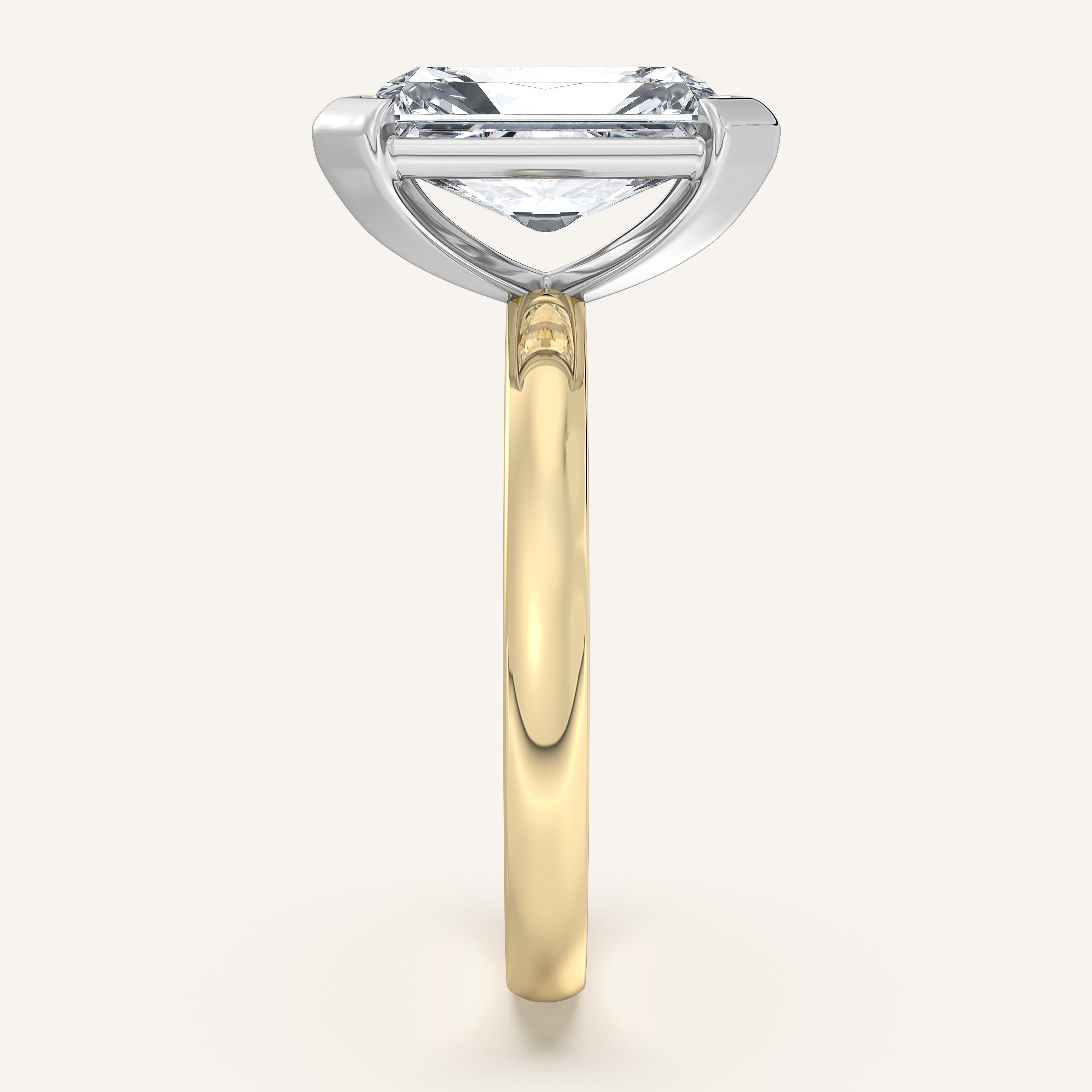 shape: Emerald | metal: Two Tone | view: 4
