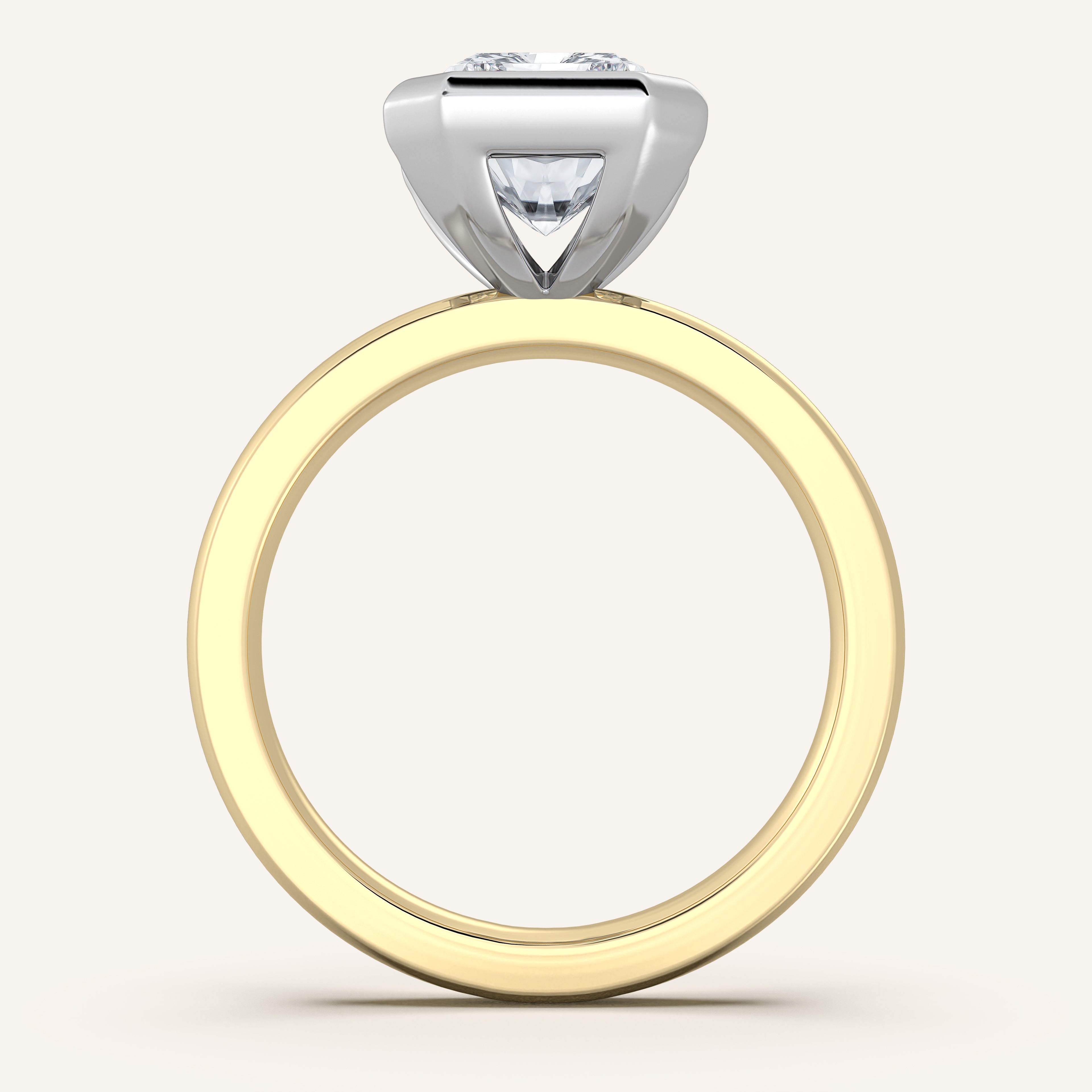 shape: Emerald | metal: Two Tone | view: 3