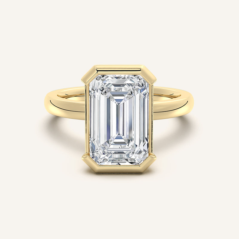 shape: Emerald | metal: Yellow Gold | view: 1