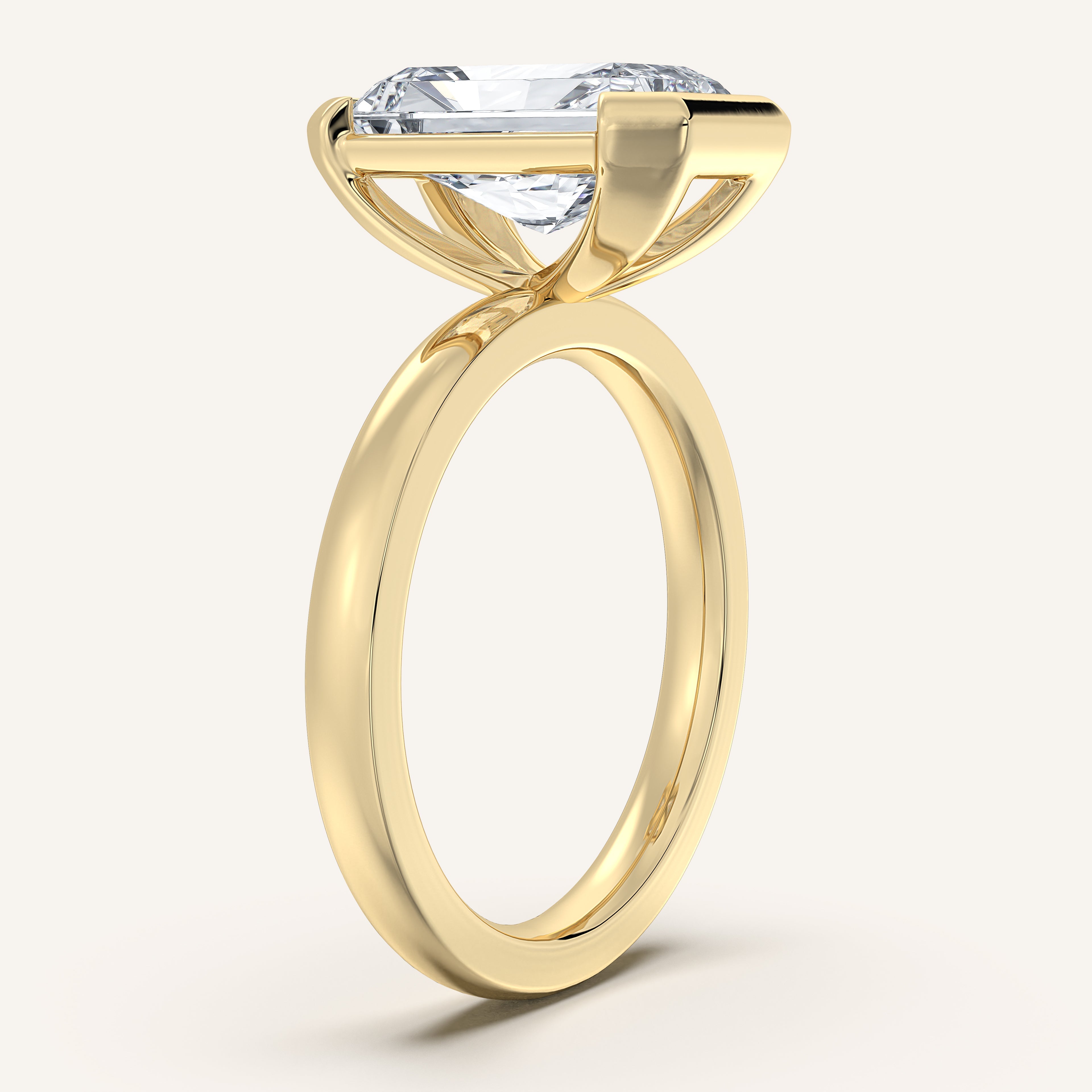 shape: Emerald | metal: Yellow Gold | view: 2