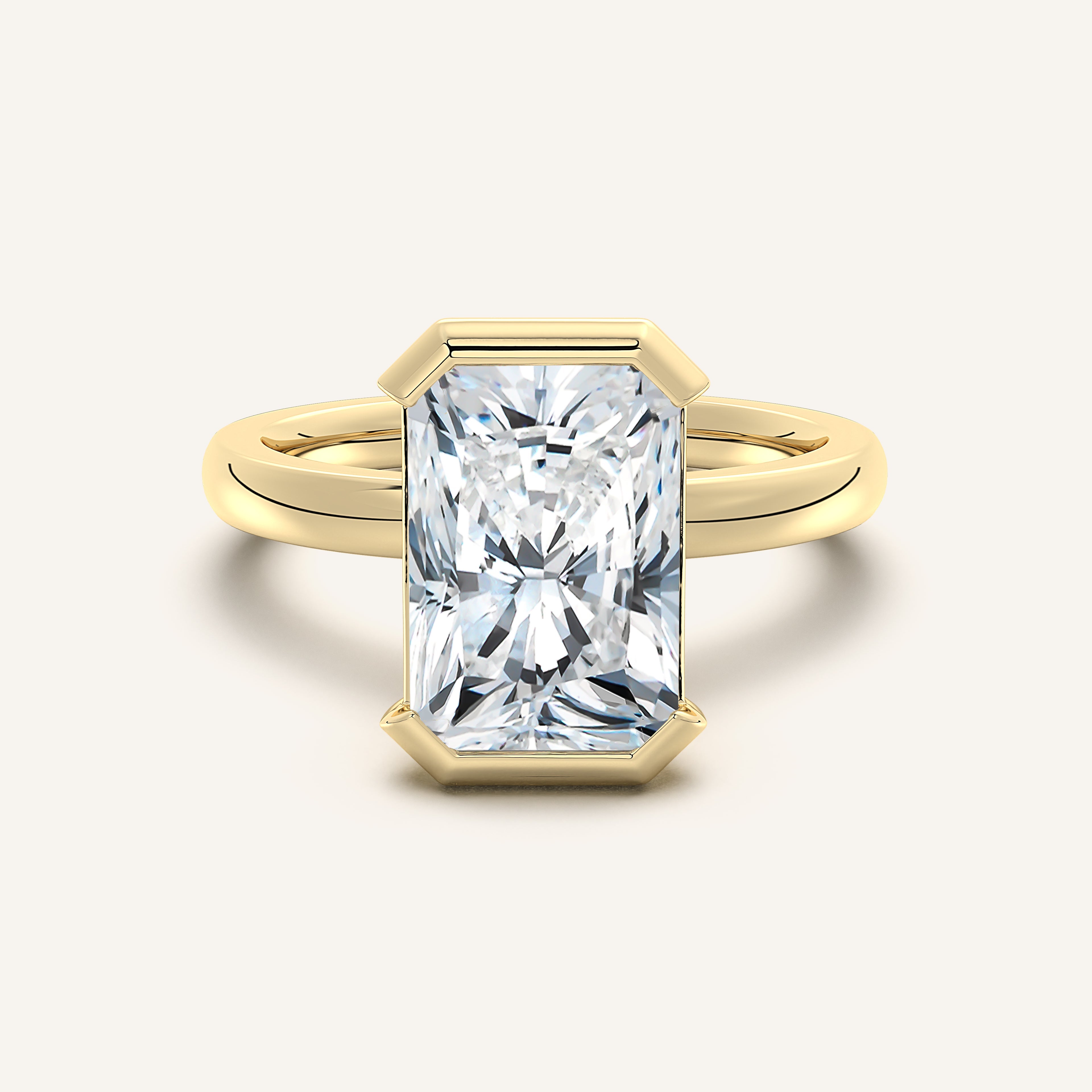 shape: Radiant | metal: Yellow Gold | view: 1