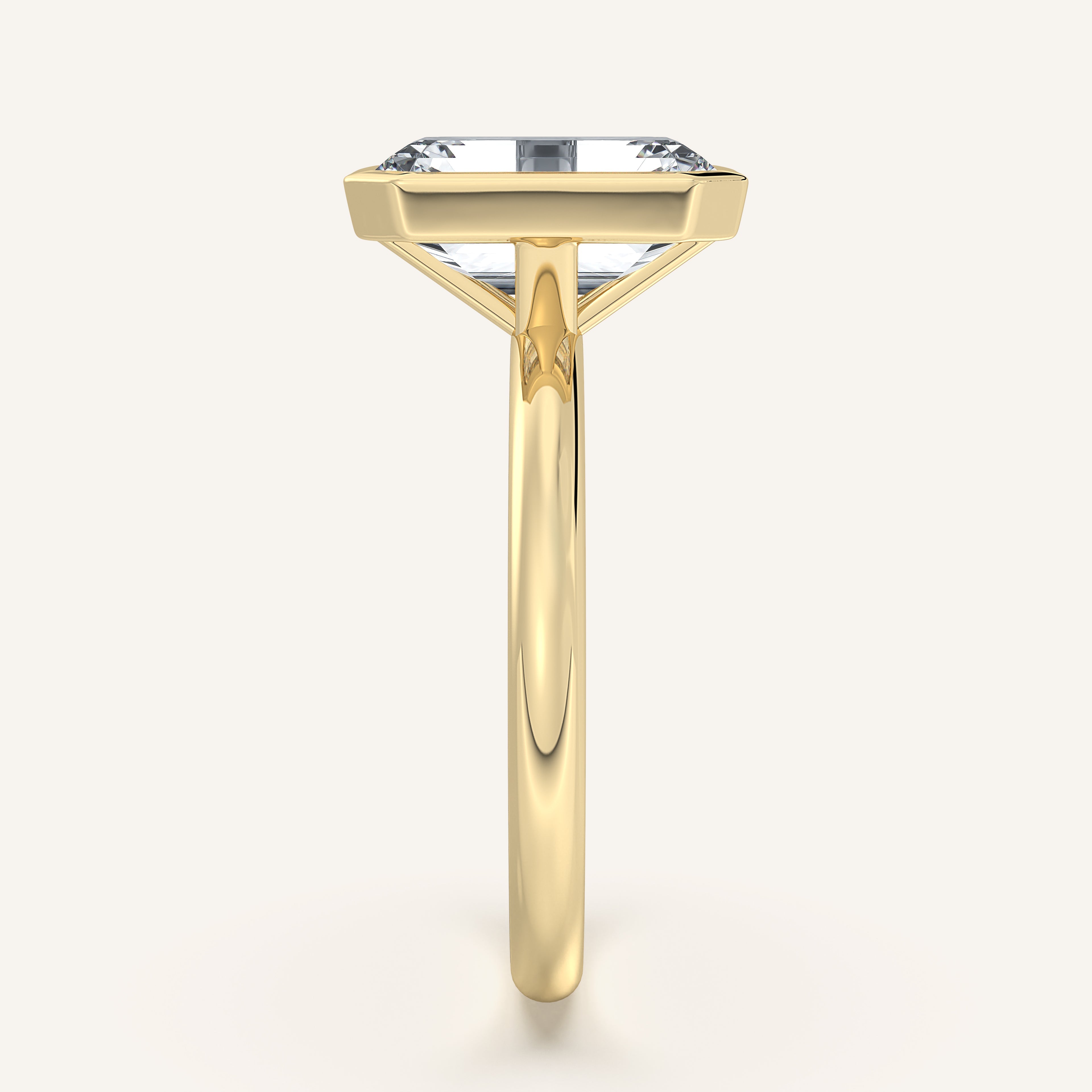 shape: Emerald | metal: Yellow Gold | view: 4
