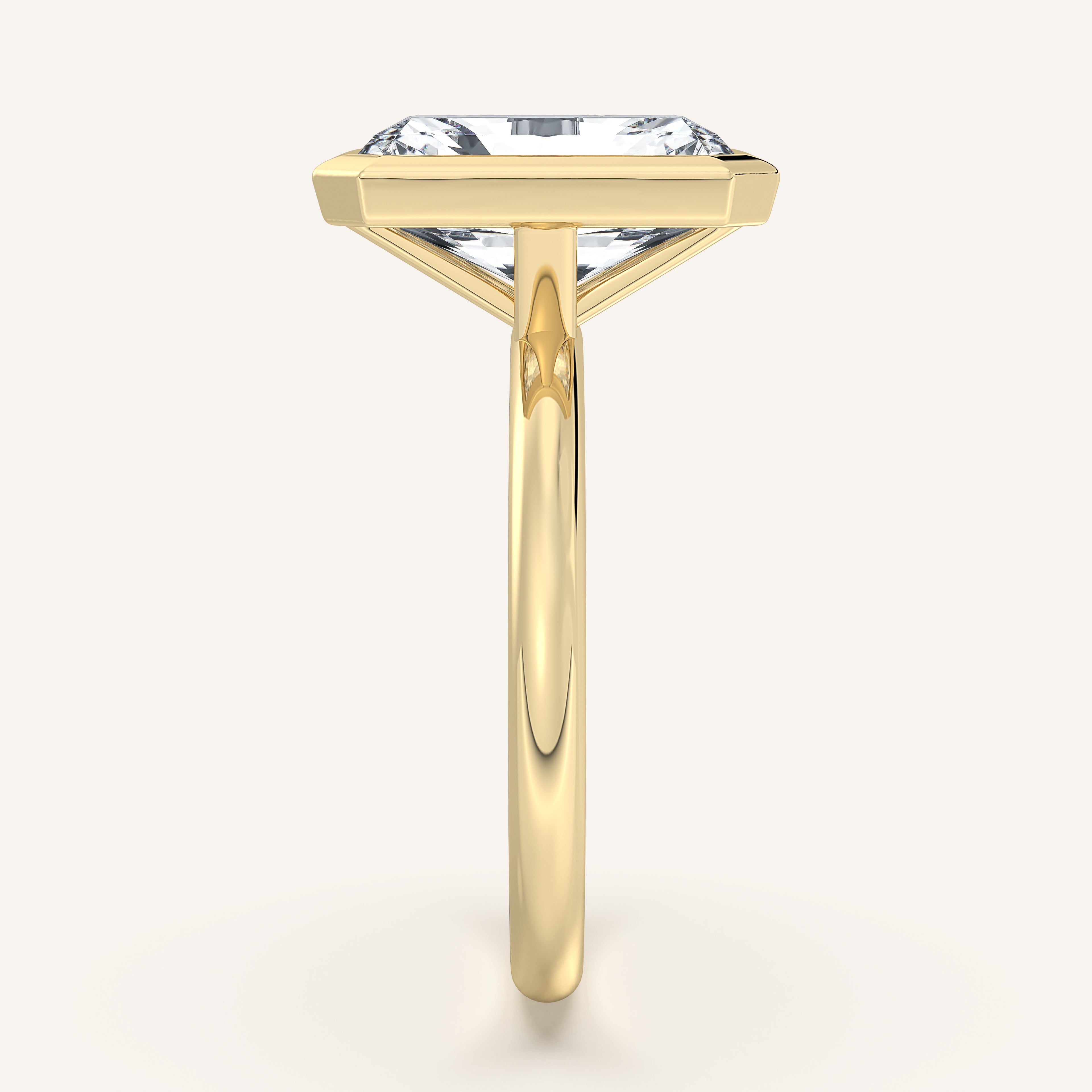 shape: Radiant | metal: Yellow Gold | view: 4