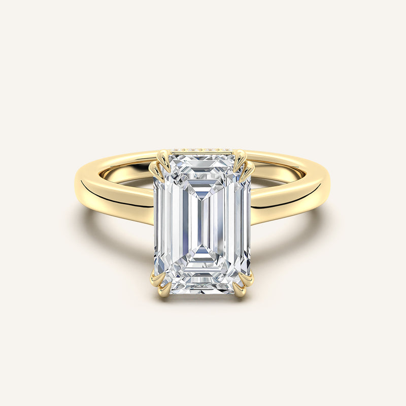 shape: Emerald | metal: Yellow Gold | view: 1