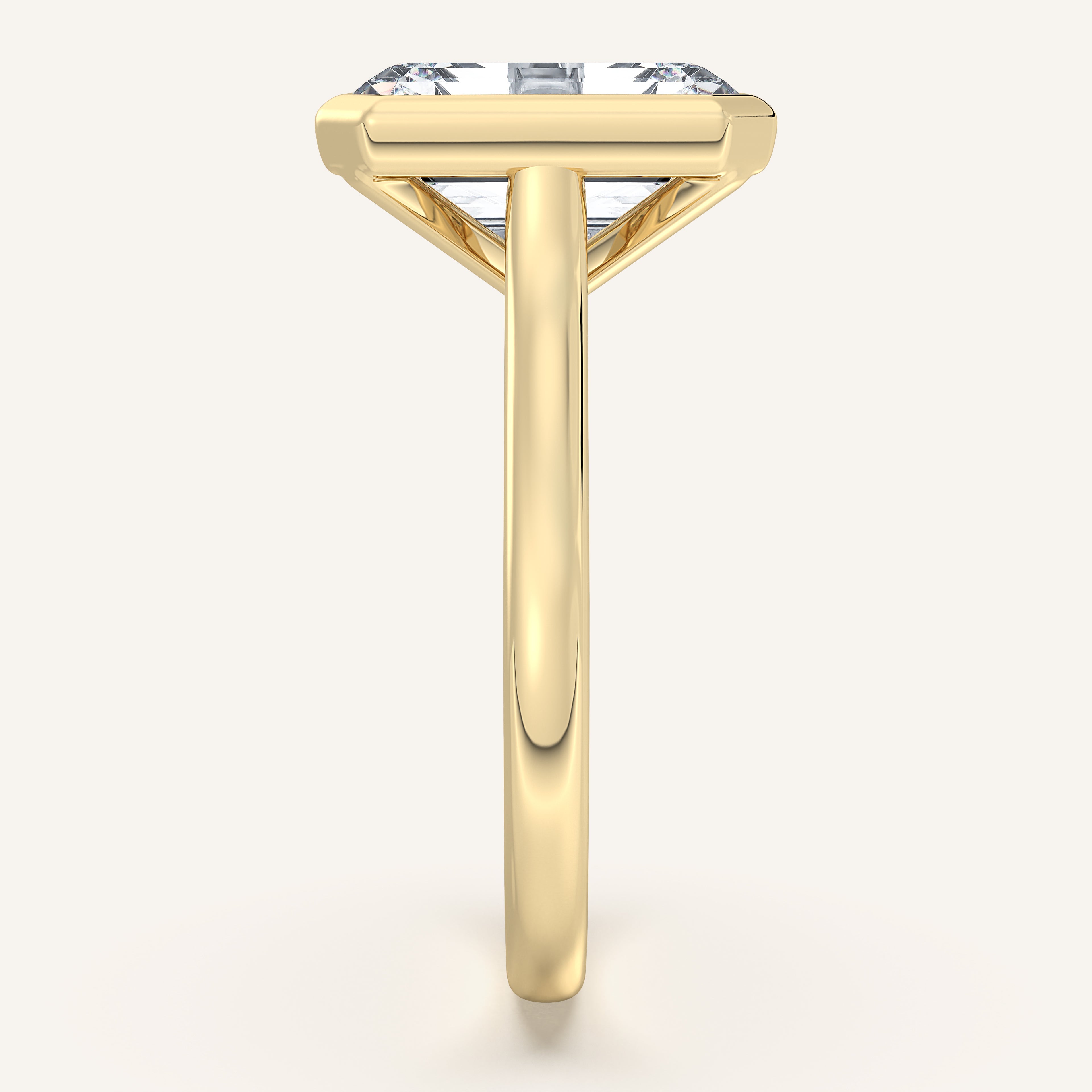 shape: Emerald | metal: Yellow Gold | view: 4
