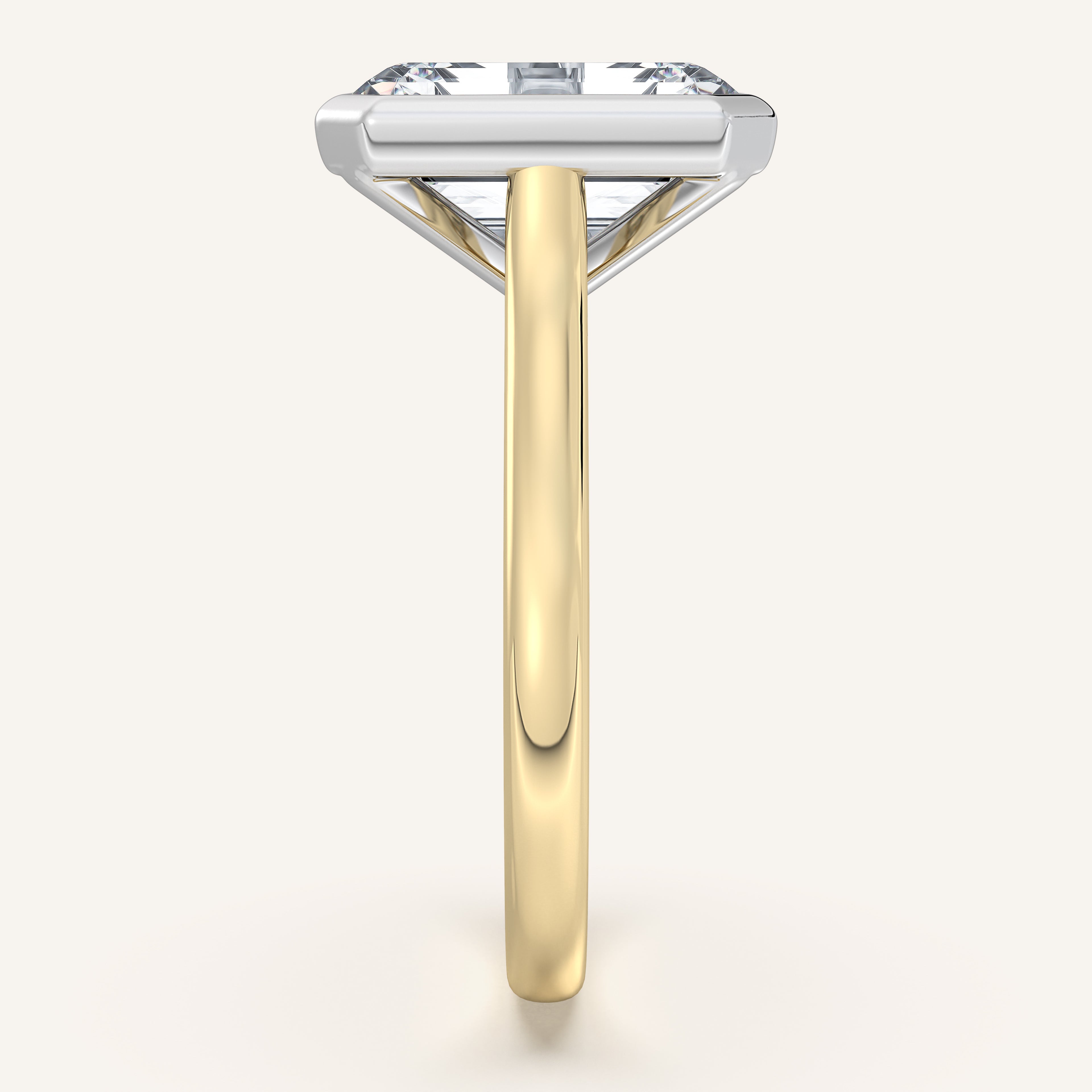 shape: Emerald | metal: Two Tone | view: 4