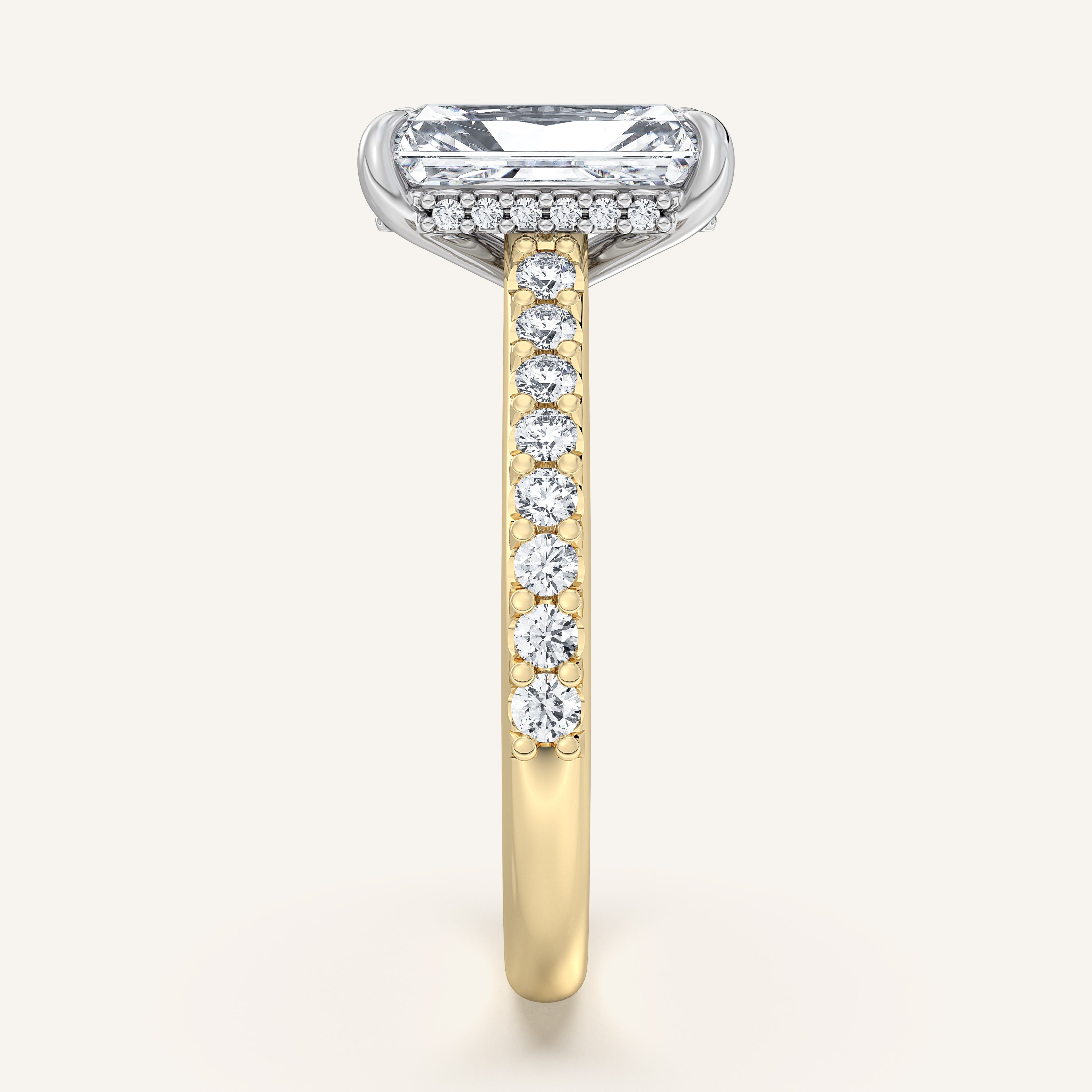 shape: Radiant | metal: Two Tone | view: 4