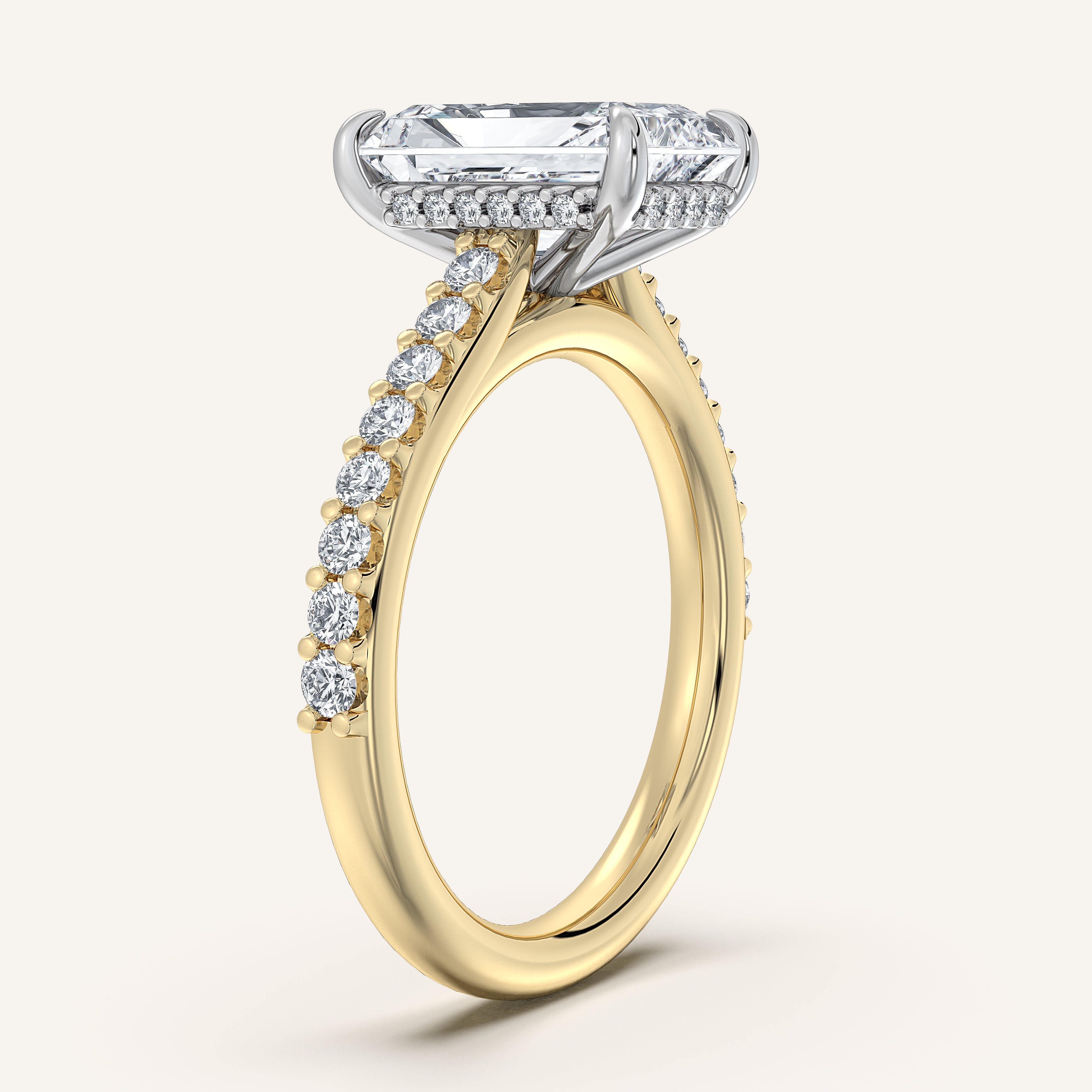 shape: Radiant | metal: Two Tone | view: 2