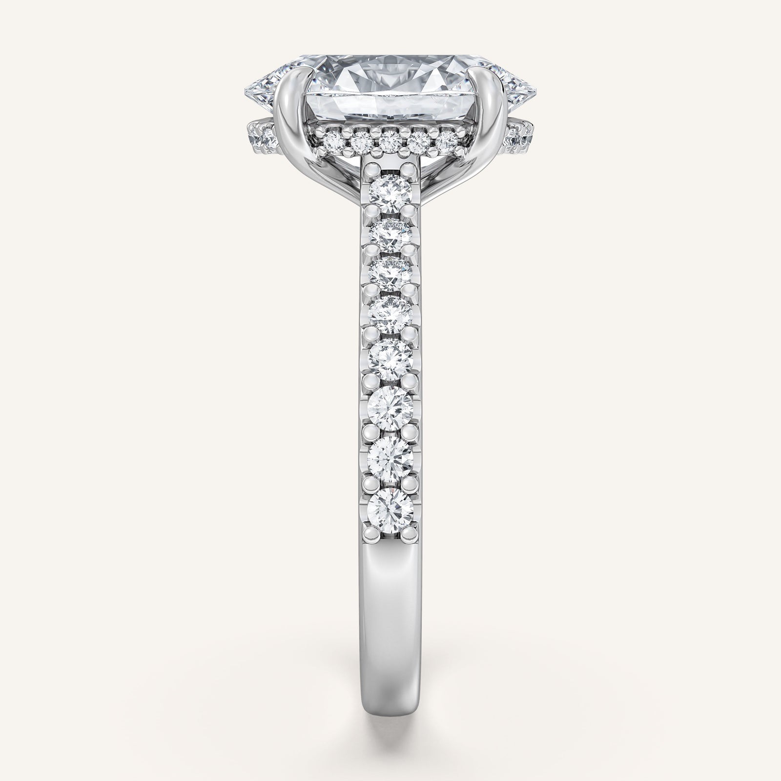 Valcrest Chateau Side Stone Engagement Ring