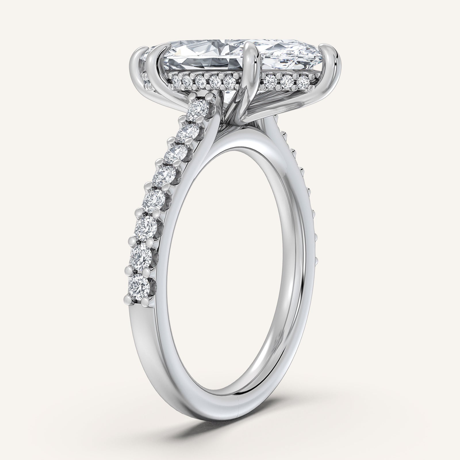 Valcrest Chateau Side Stone Engagement Ring