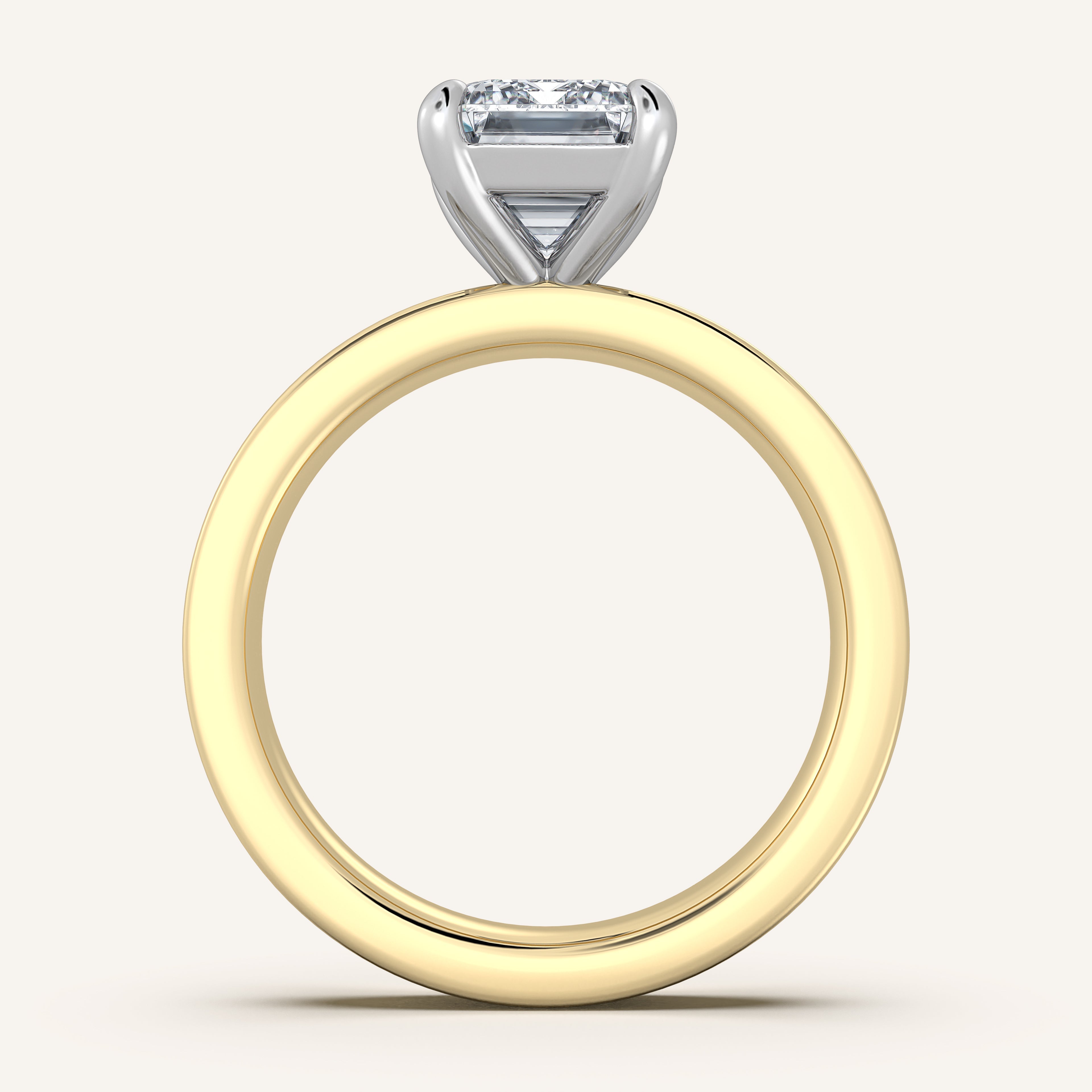 shape: Emerald | metal: Two Tone | view: 3