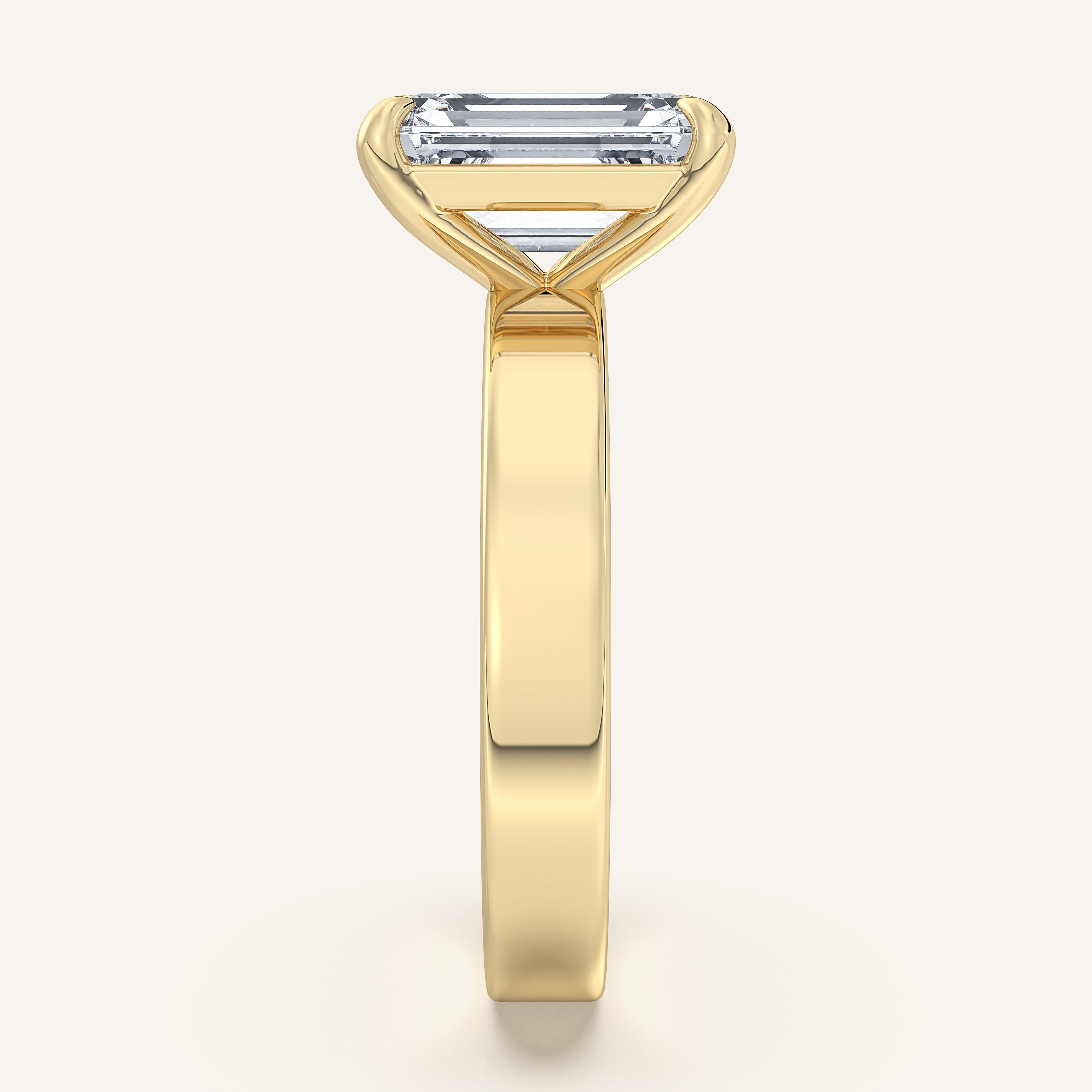 shape: Emerald | metal: Yellow Gold | view: 4