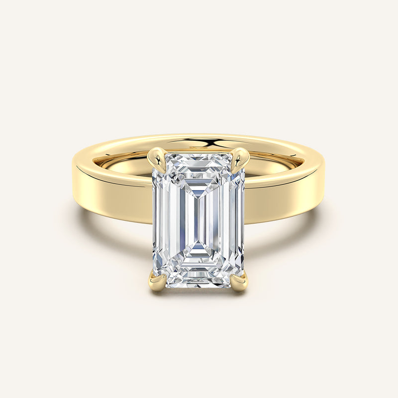 shape: Emerald | metal: Yellow Gold | view: 1