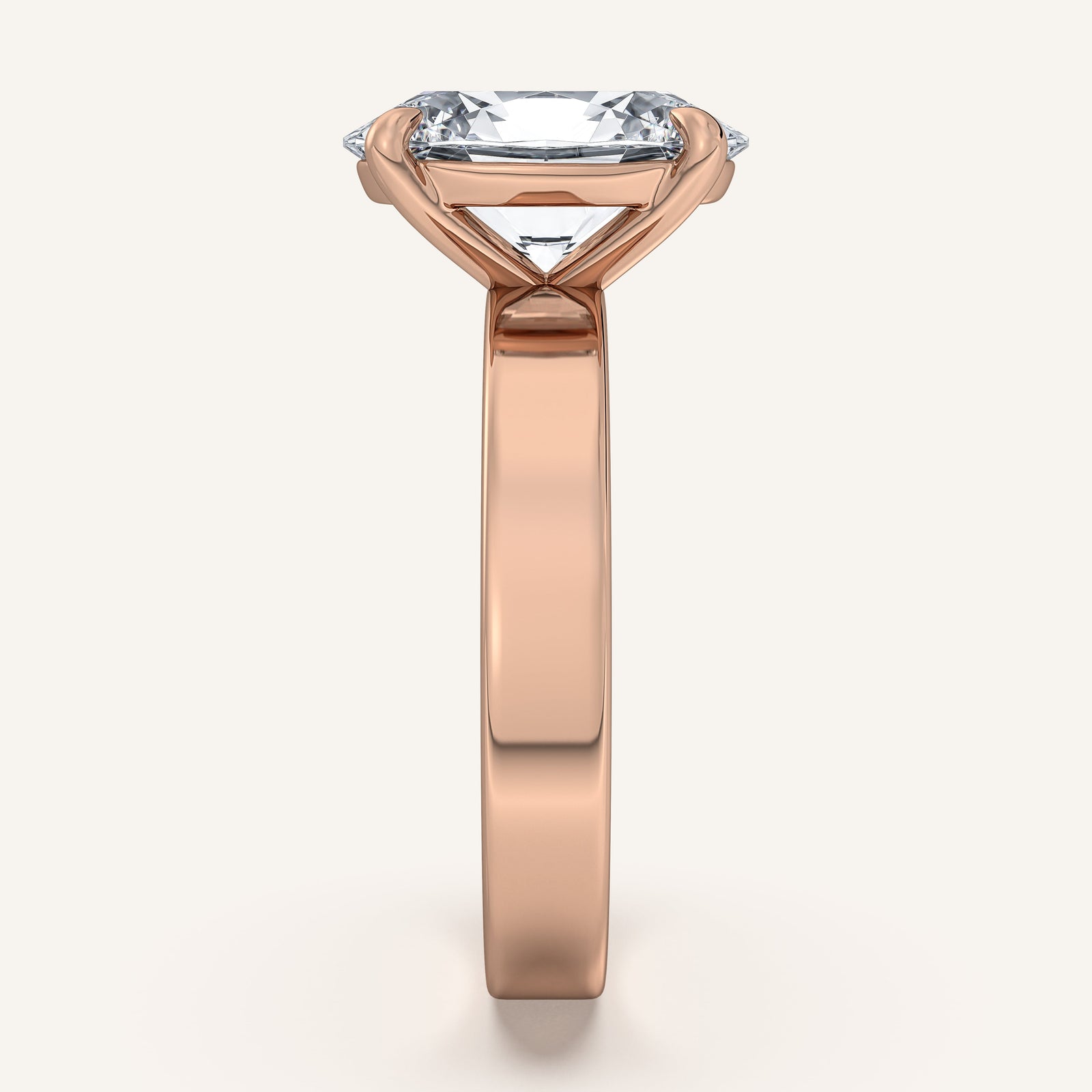 Square Shank Solitaire