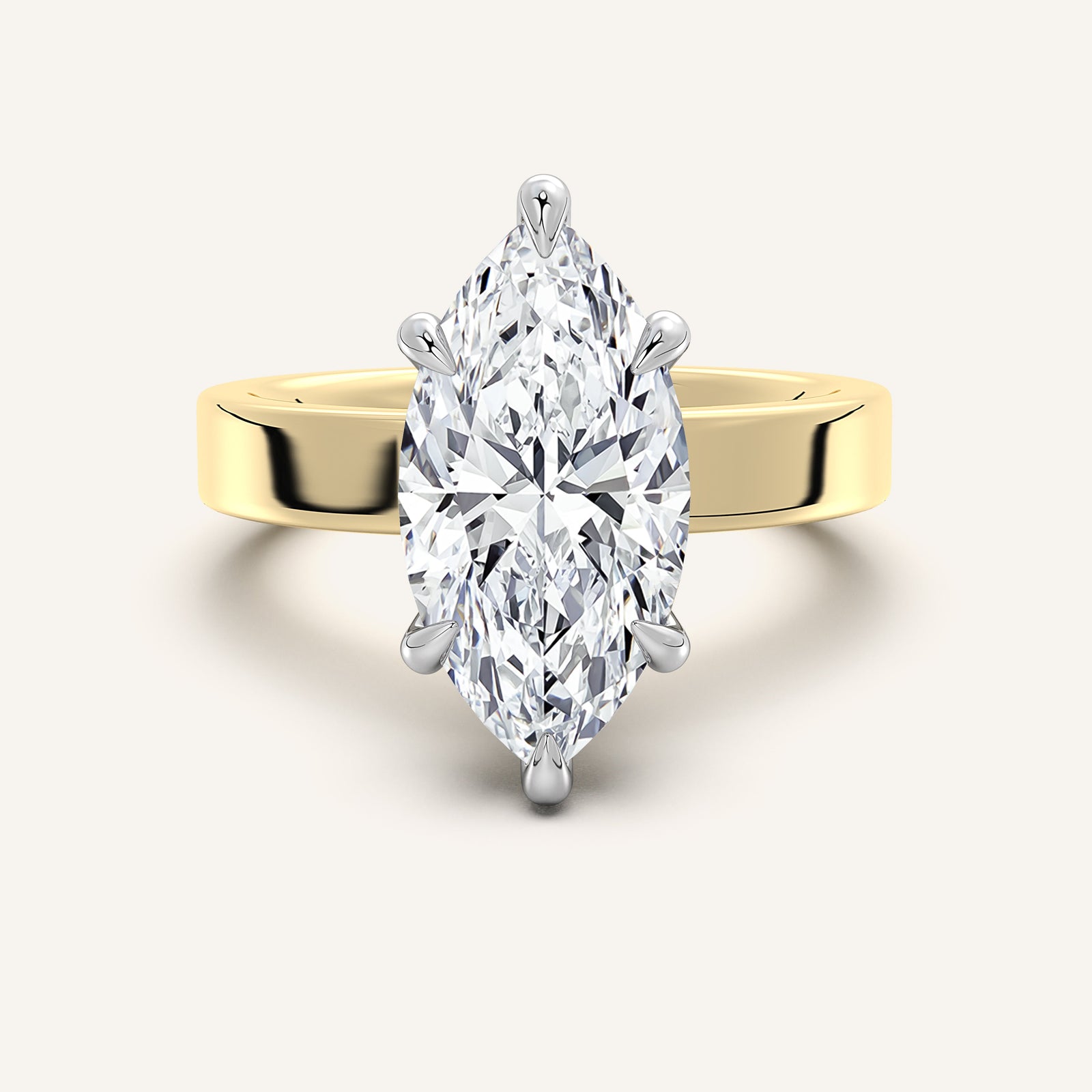 Square Shank Solitaire