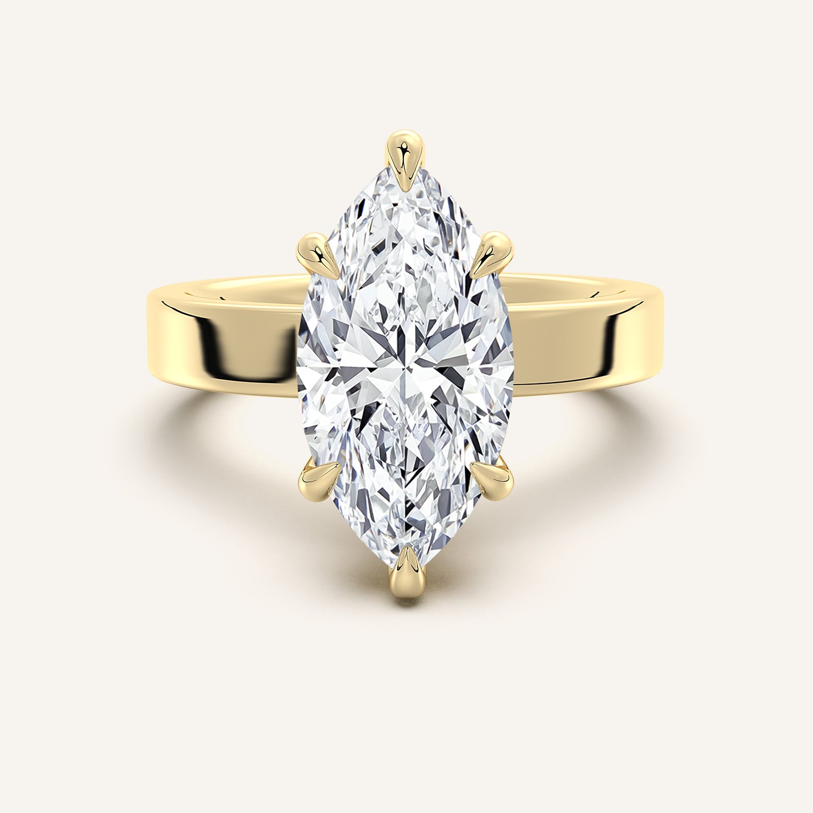 Square Shank Solitaire
