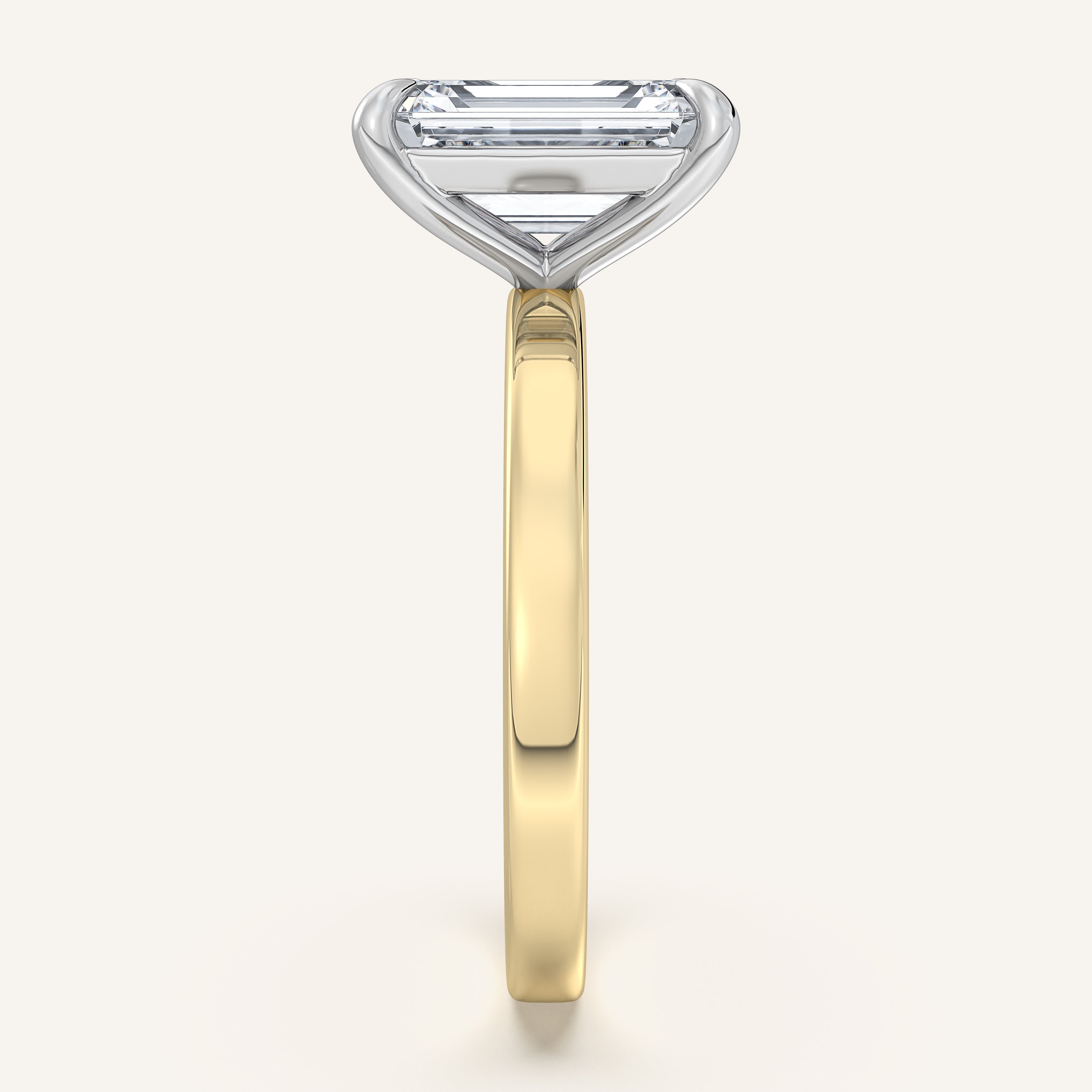 shape: Emerald | metal: Two Tone | view: 4