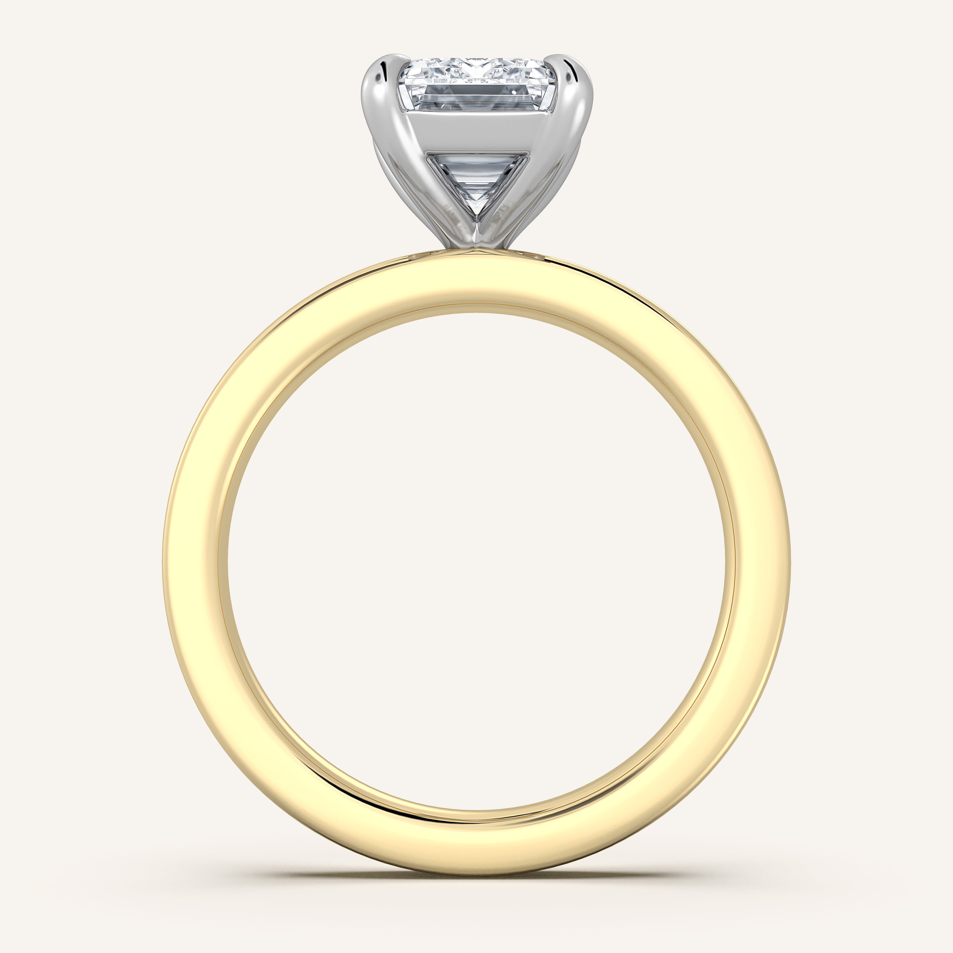shape: Emerald | metal: Two Tone | view: 3