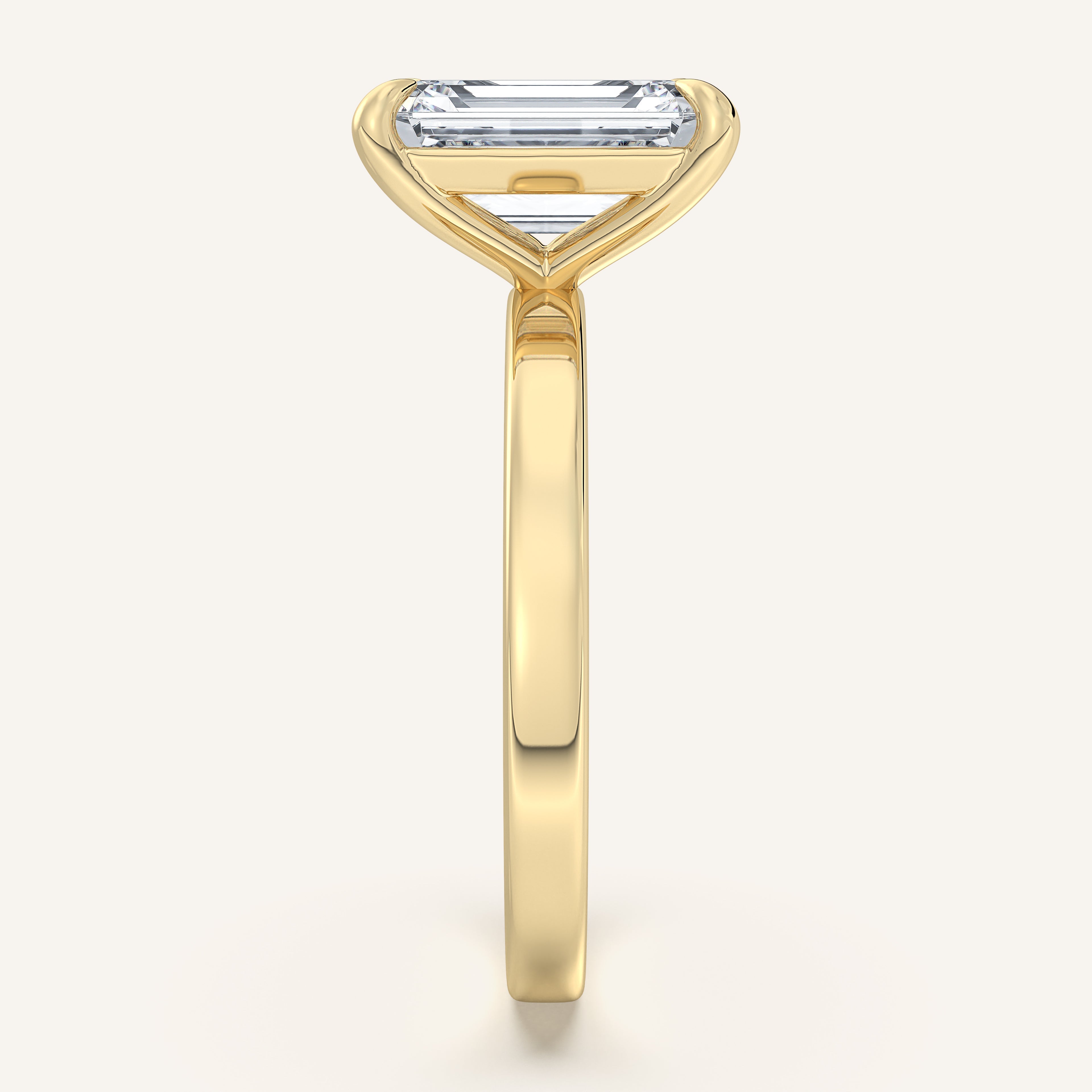 shape: Emerald | metal: Yellow Gold | view: 4