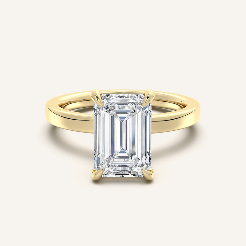 shape: Emerald | metal: Yellow Gold | view: 1