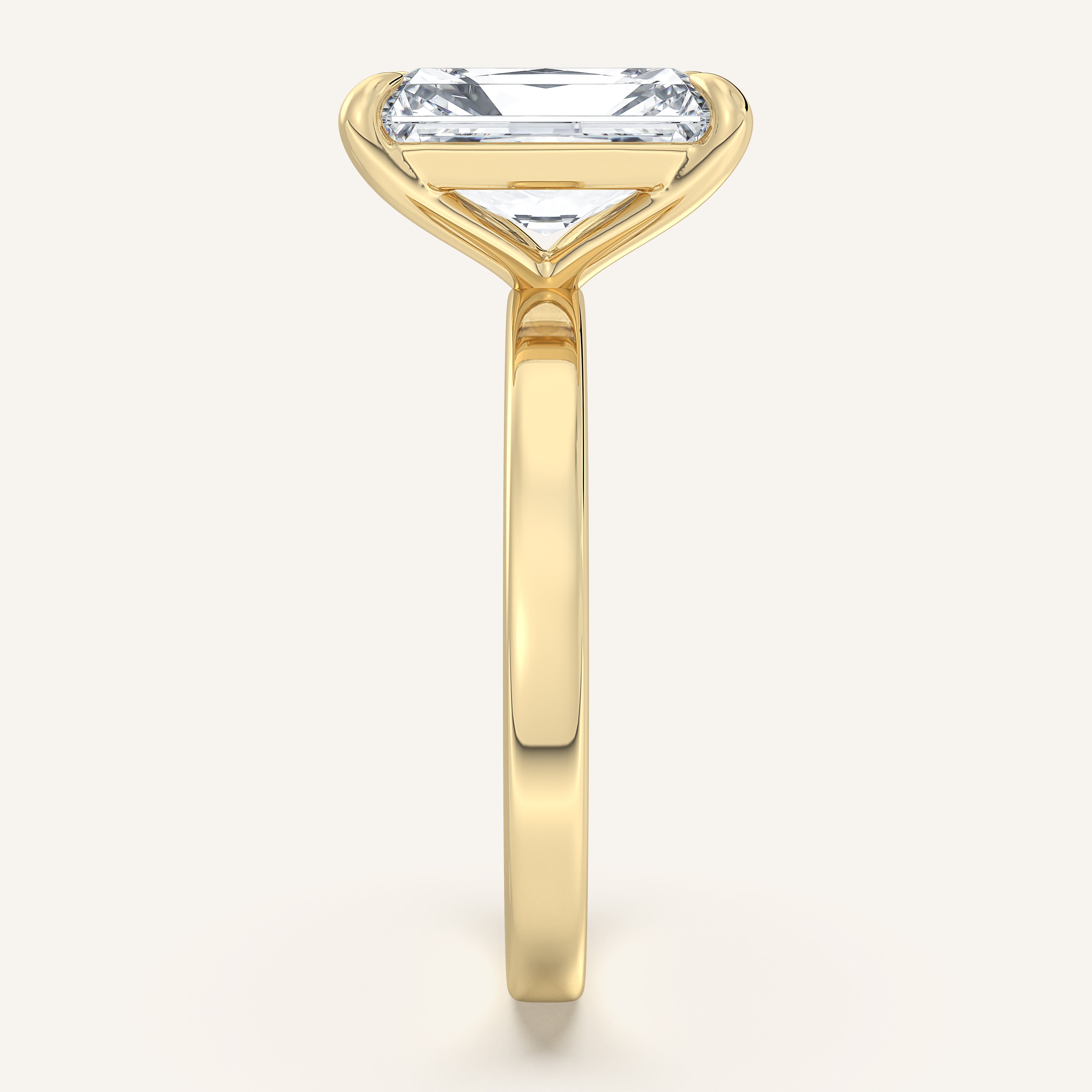 shape: Radiant | metal: Yellow Gold | view: 4
