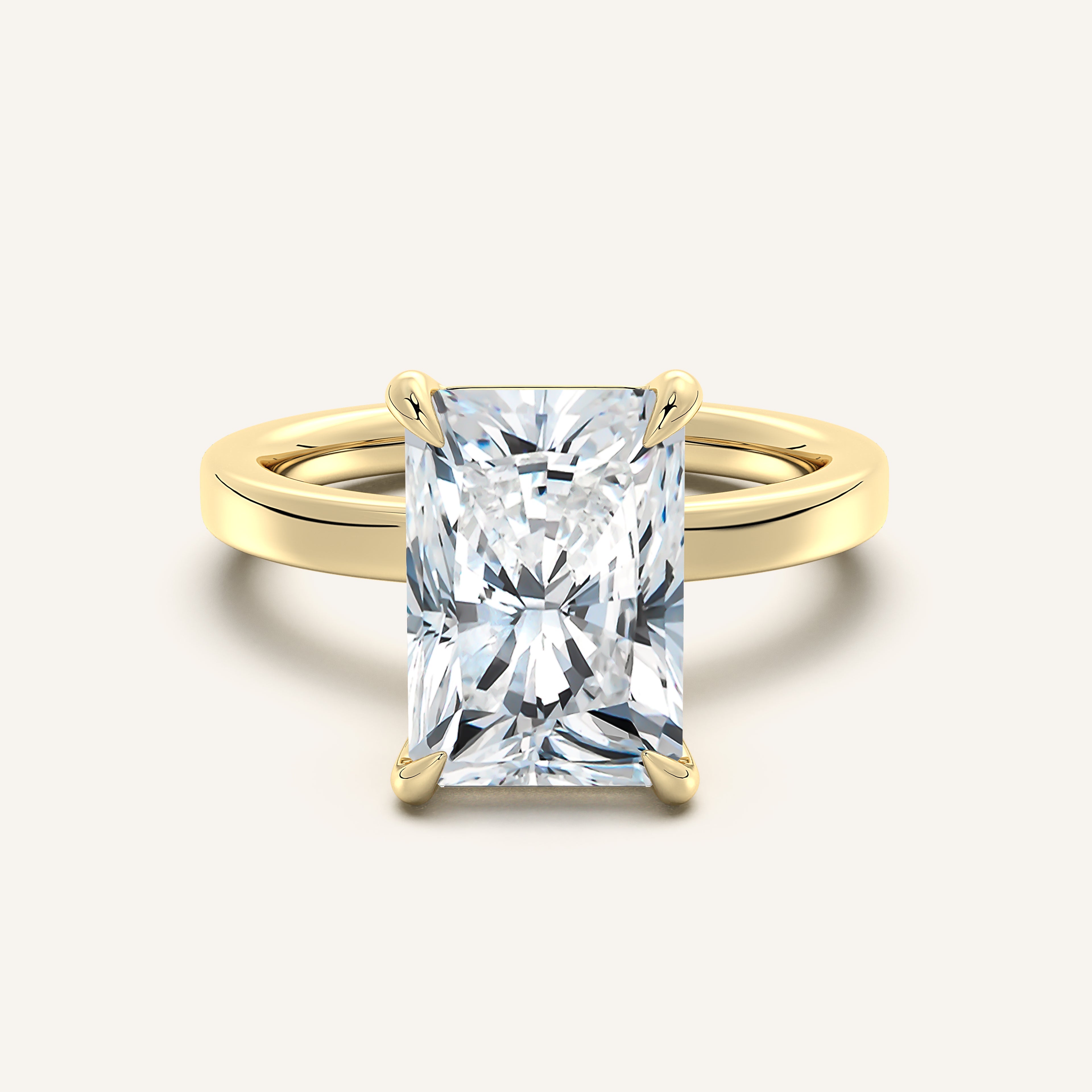 shape: Radiant | metal: Yellow Gold | view: 1