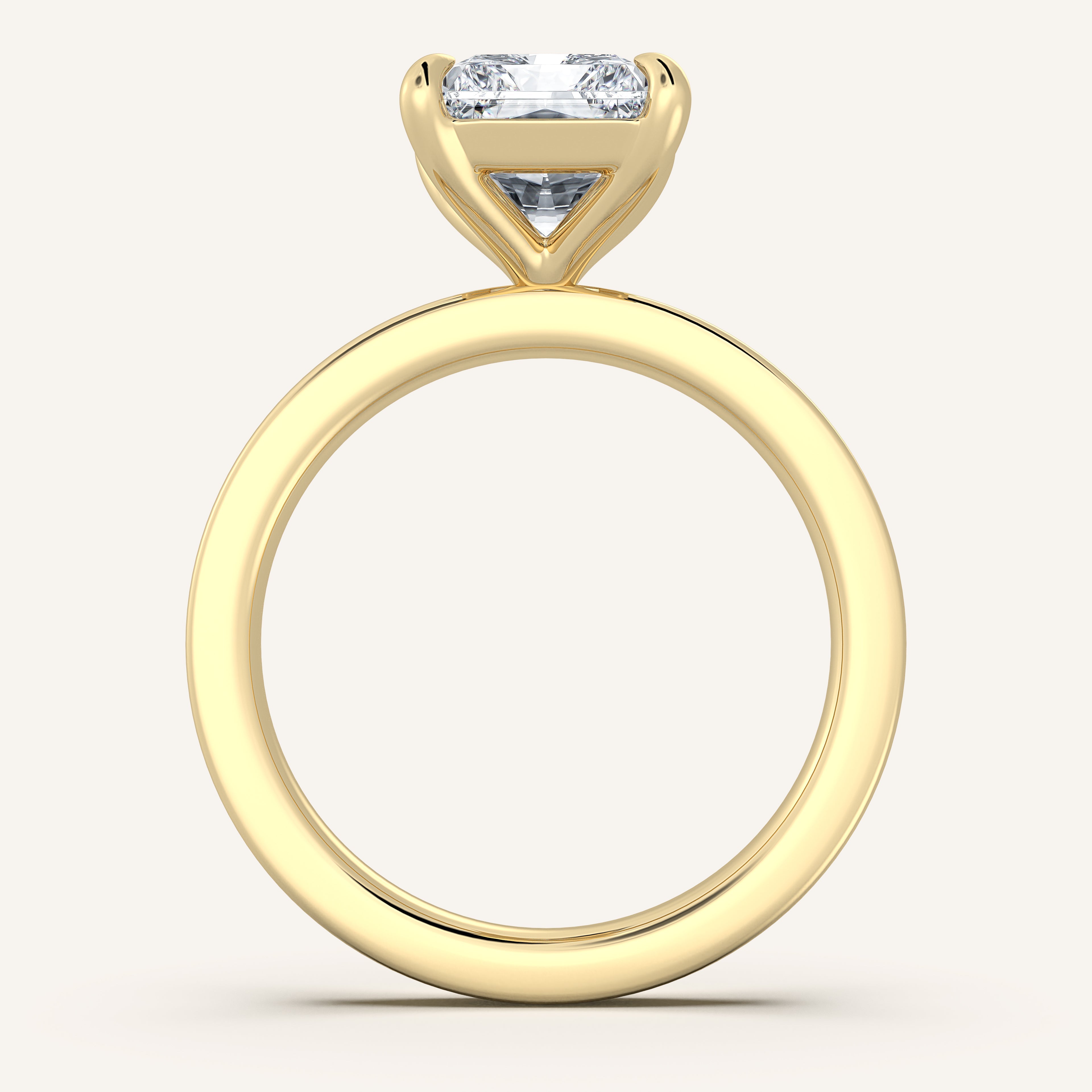 shape: Radiant | metal: Yellow Gold | view: 3