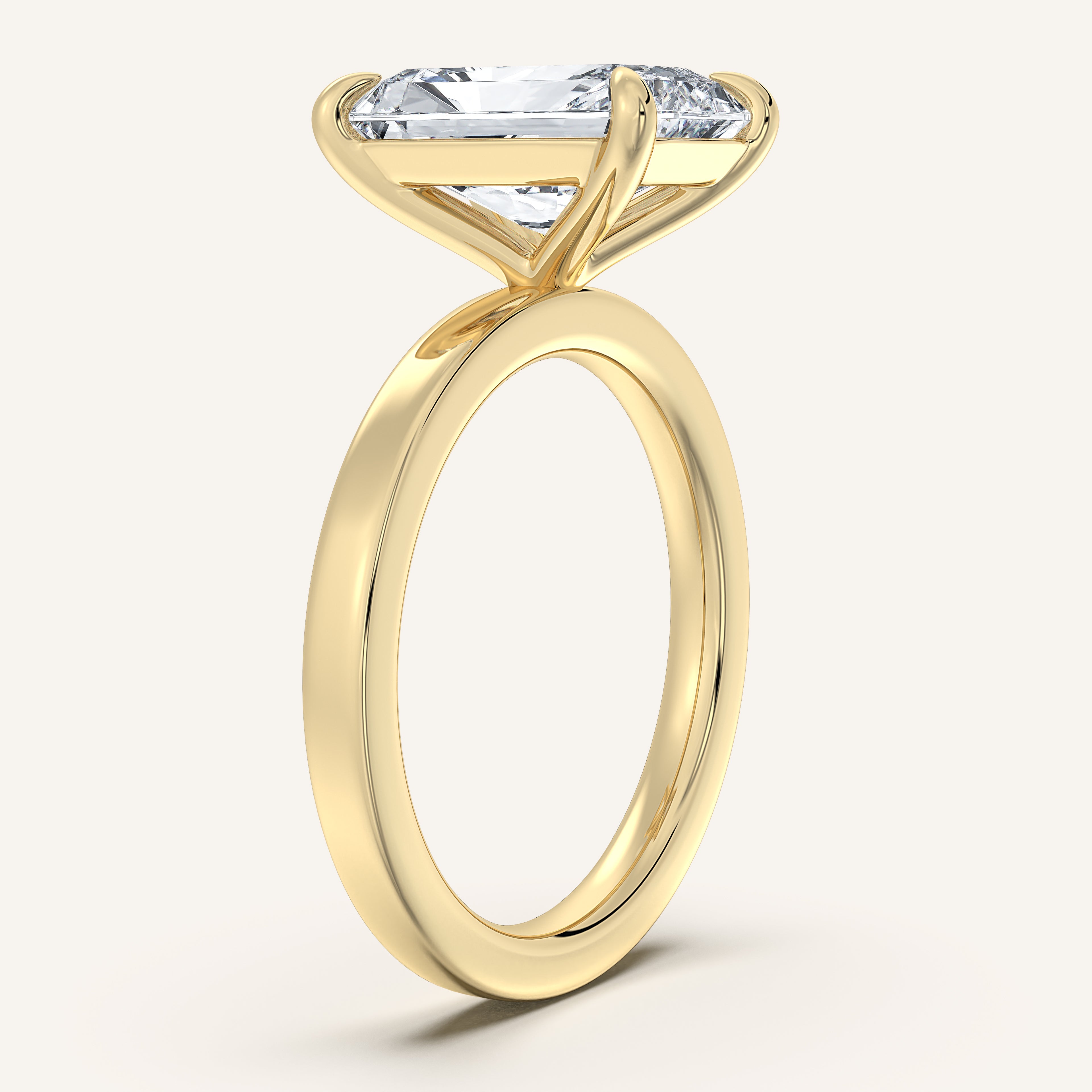 shape: Radiant | metal: Yellow Gold | view: 2