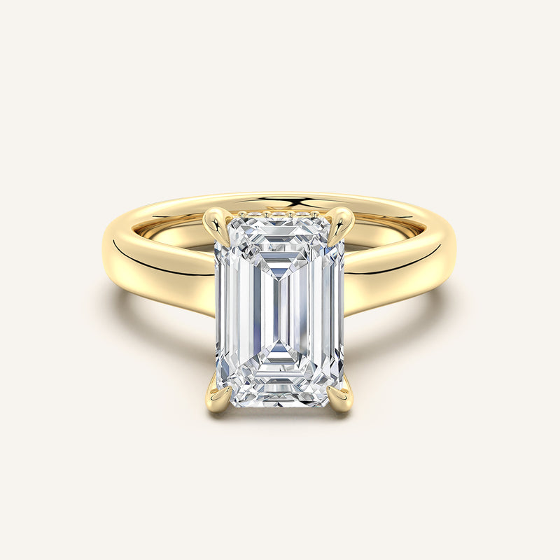 shape: Emerald | metal: Yellow Gold | view: 1