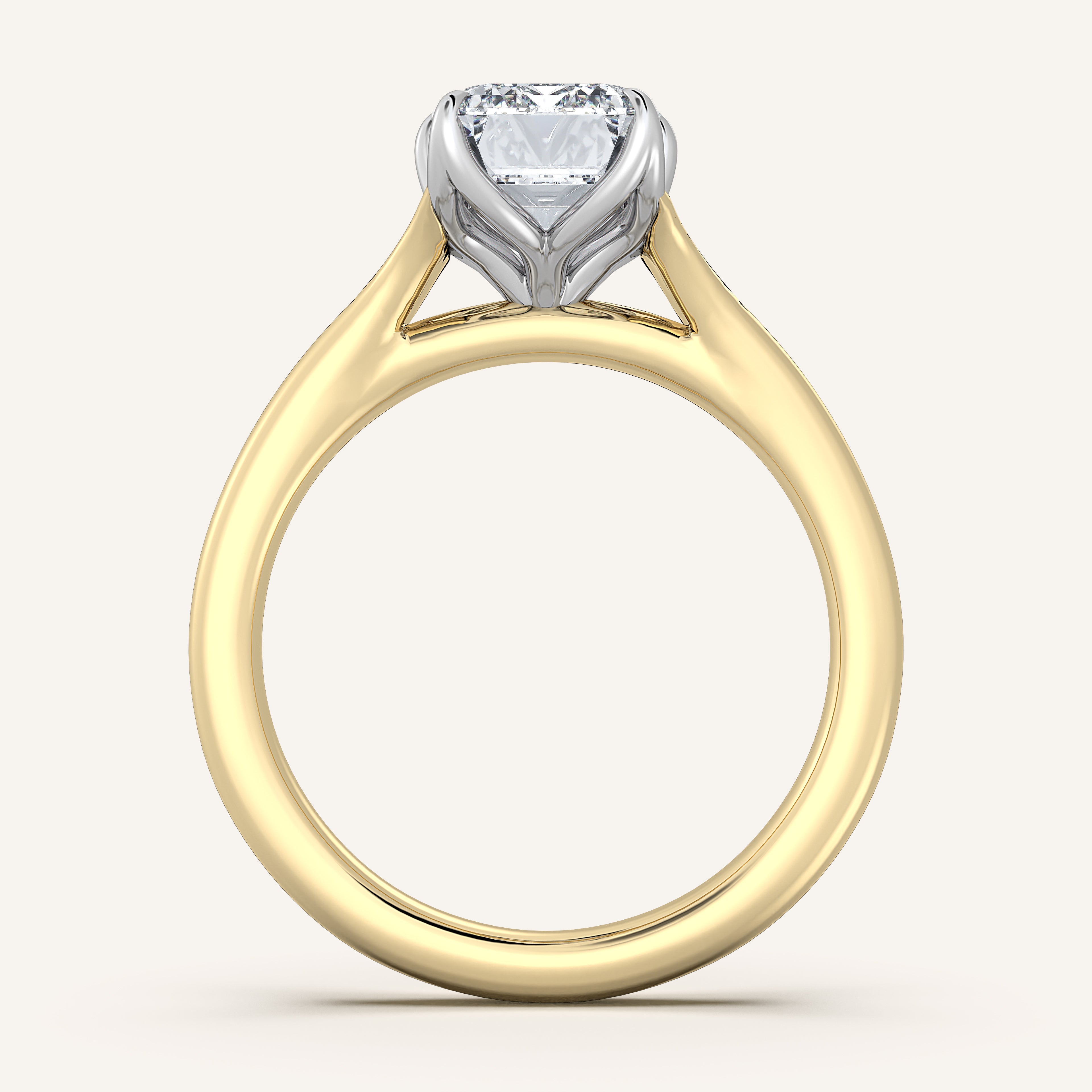 shape: Emerald | metal: Two Tone | view: 3