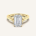 shape: Emerald | metal: Yellow Gold | view: 1