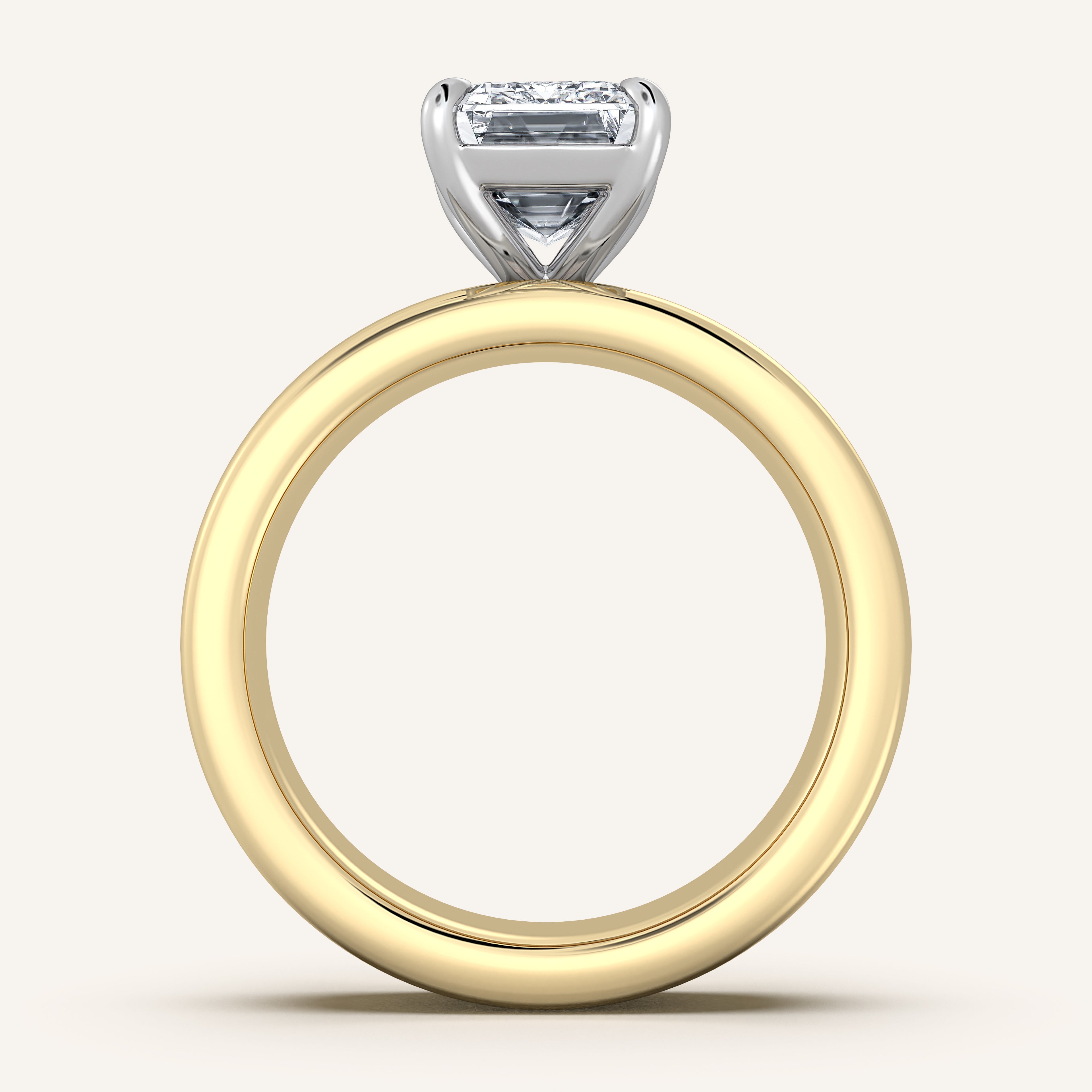 shape: Emerald | metal: Two Tone | view: 3