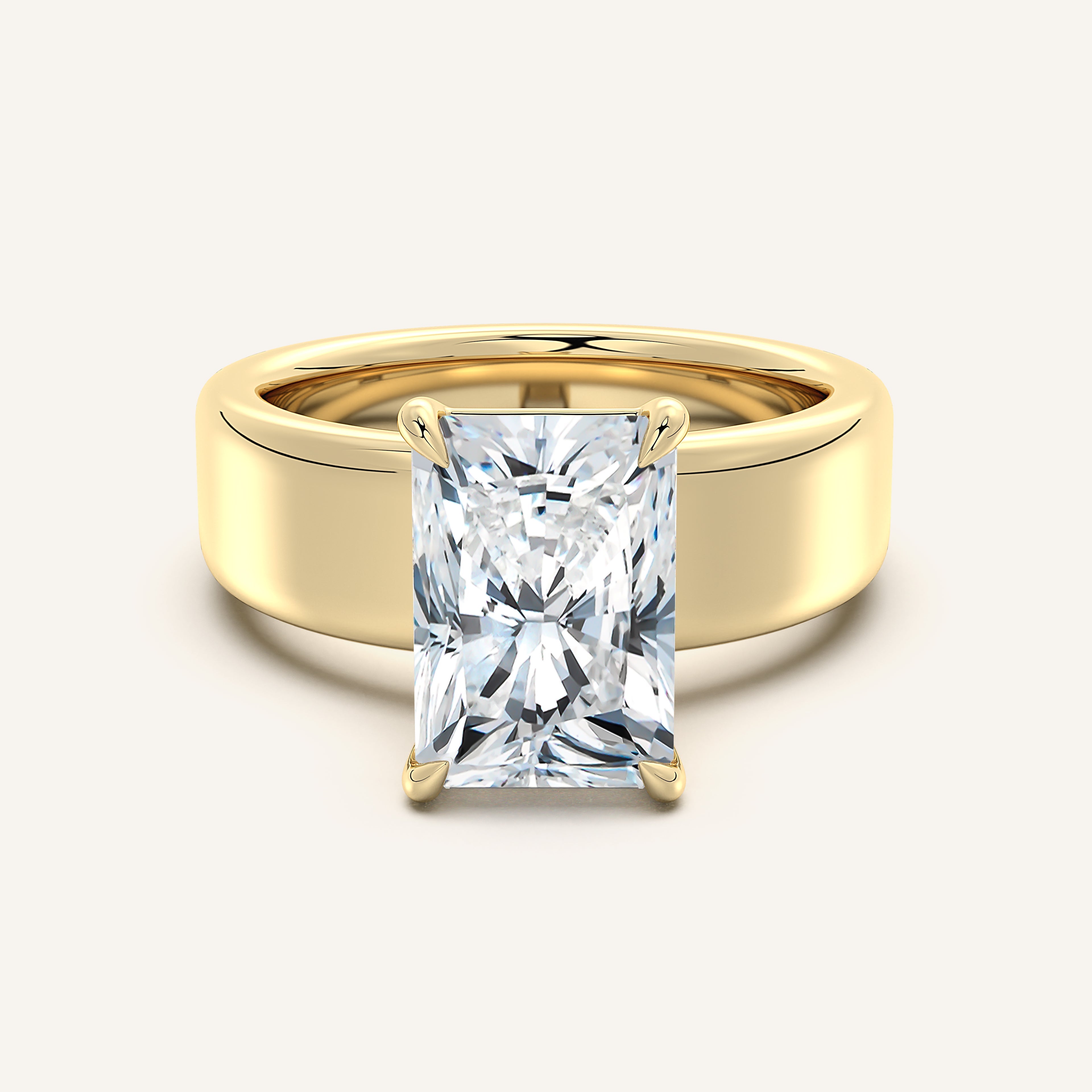 shape: Radiant | metal: Yellow Gold | view: 1