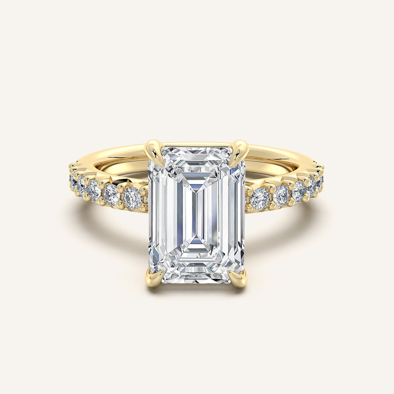 shape: Emerald | metal: Yellow Gold | view: 1