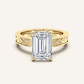 shape: Emerald | metal: Yellow Gold | view: 1