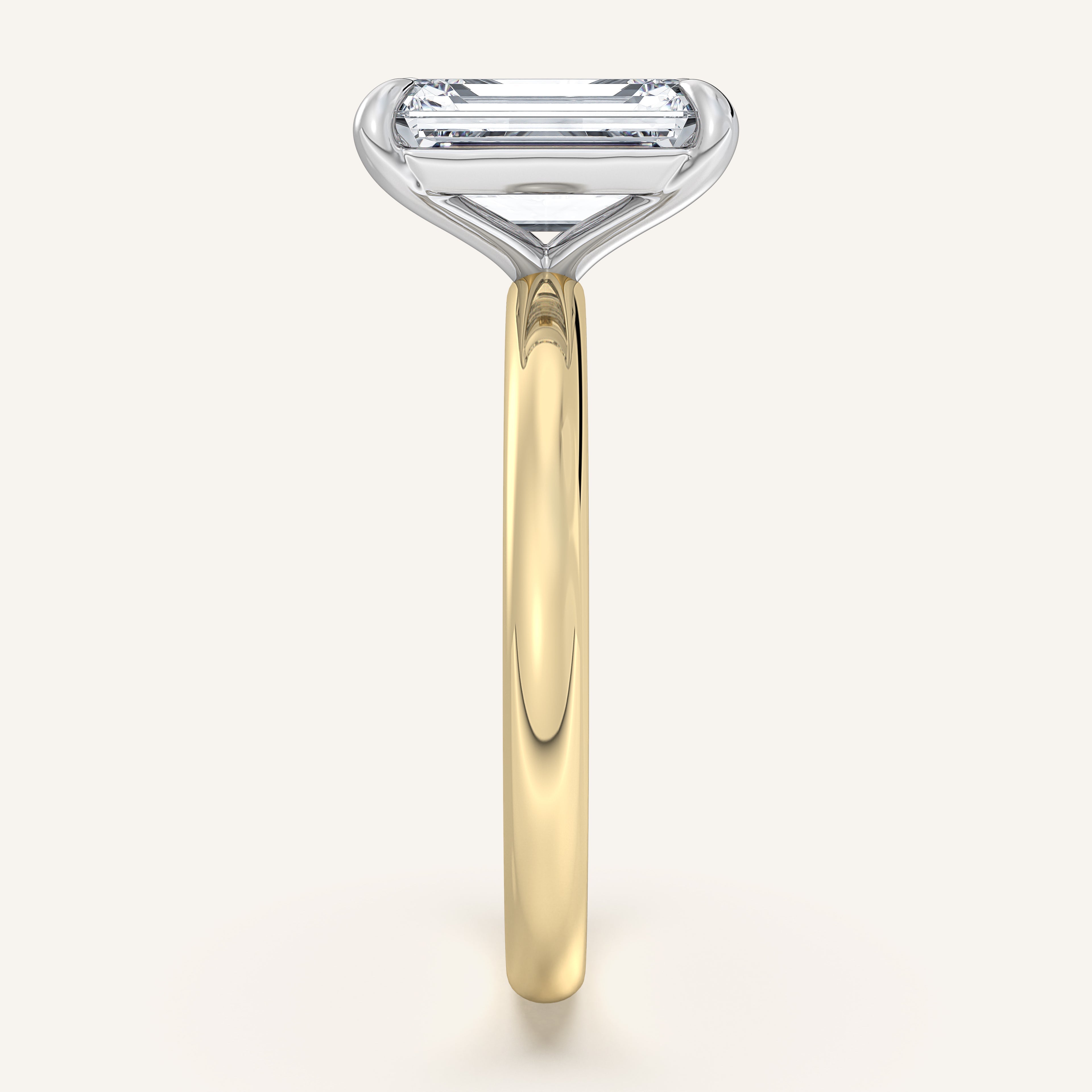 shape: Emerald | metal: Two Tone | view: 4
