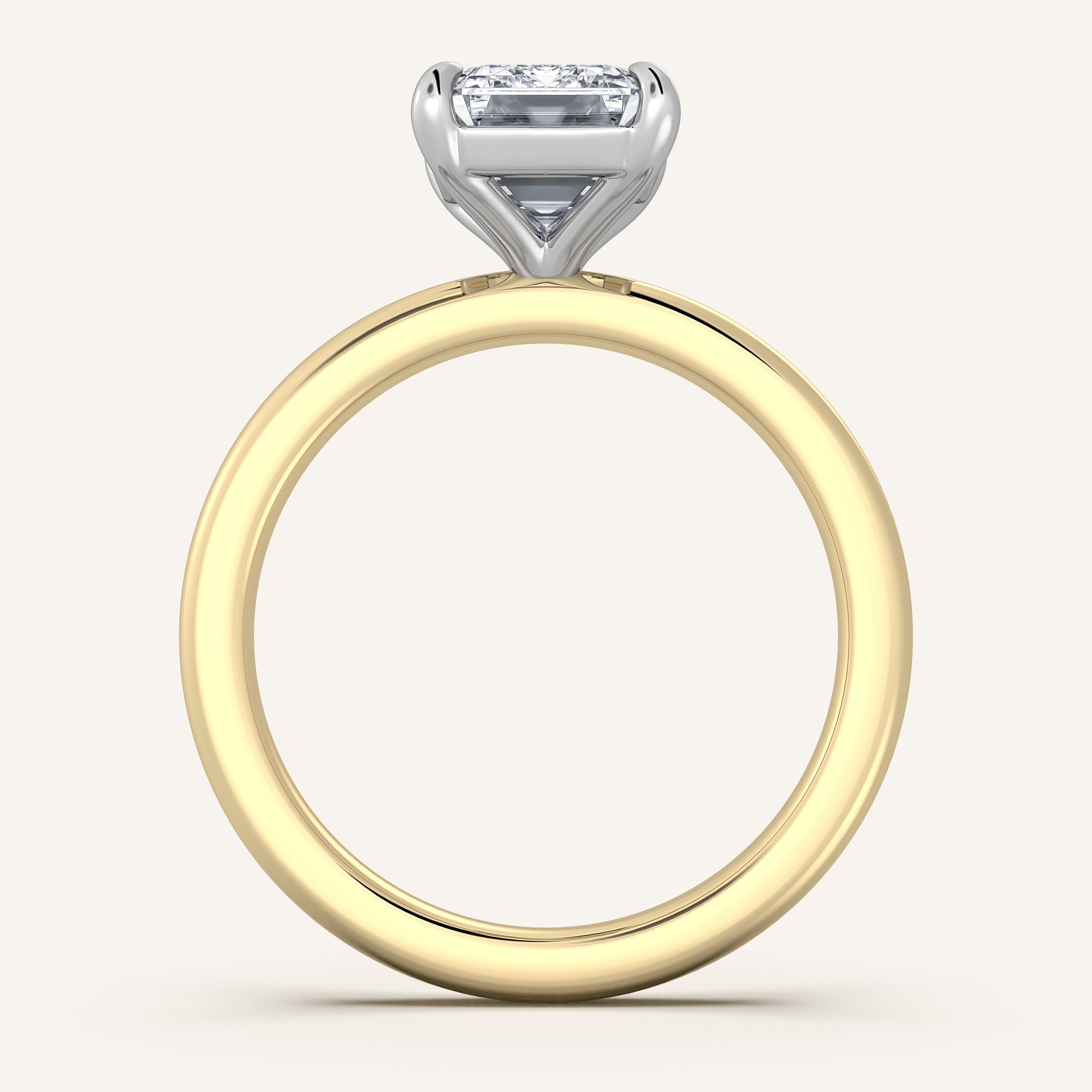 shape: Emerald | metal: Two Tone | view: 3