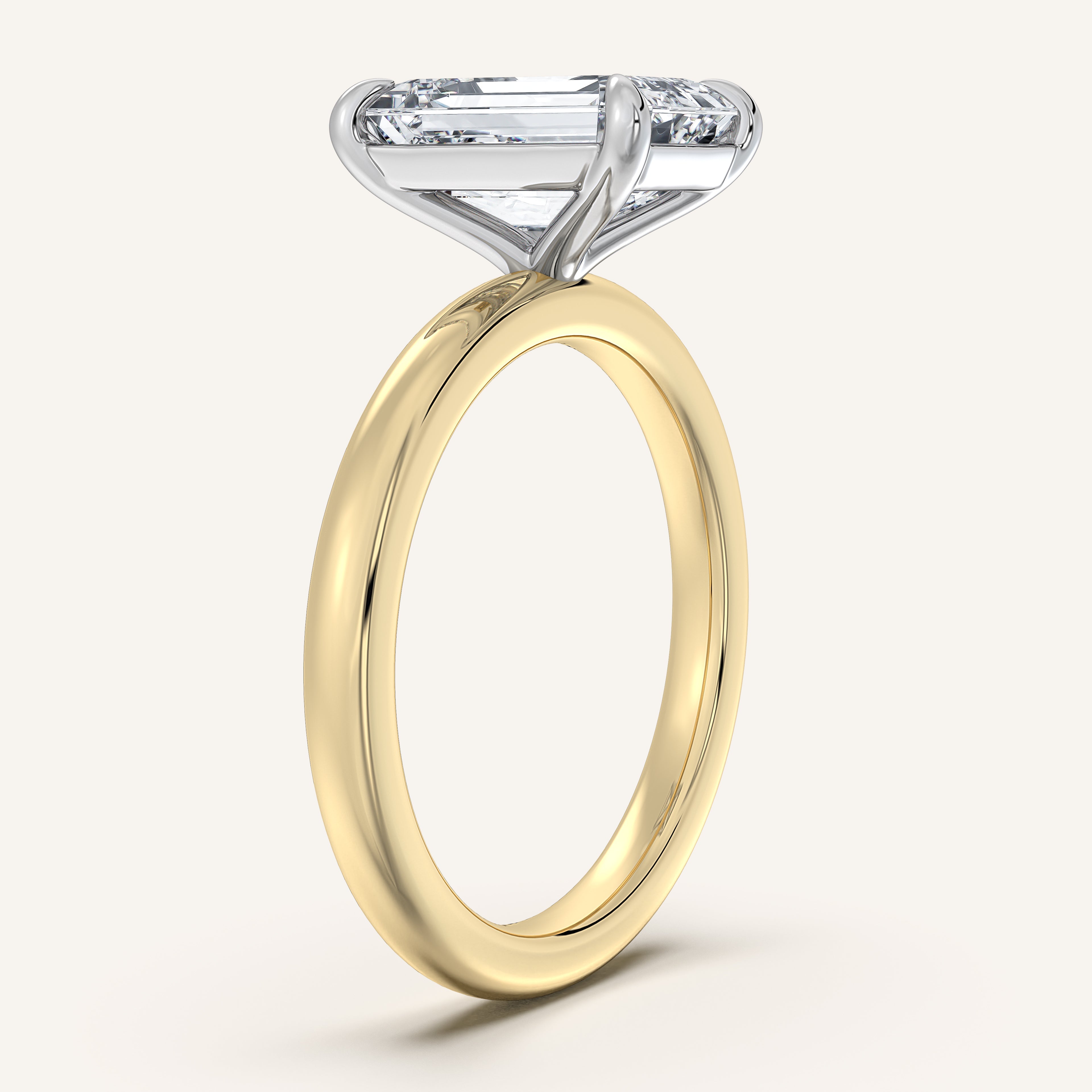 shape: Emerald | metal: Two Tone | view: 2
