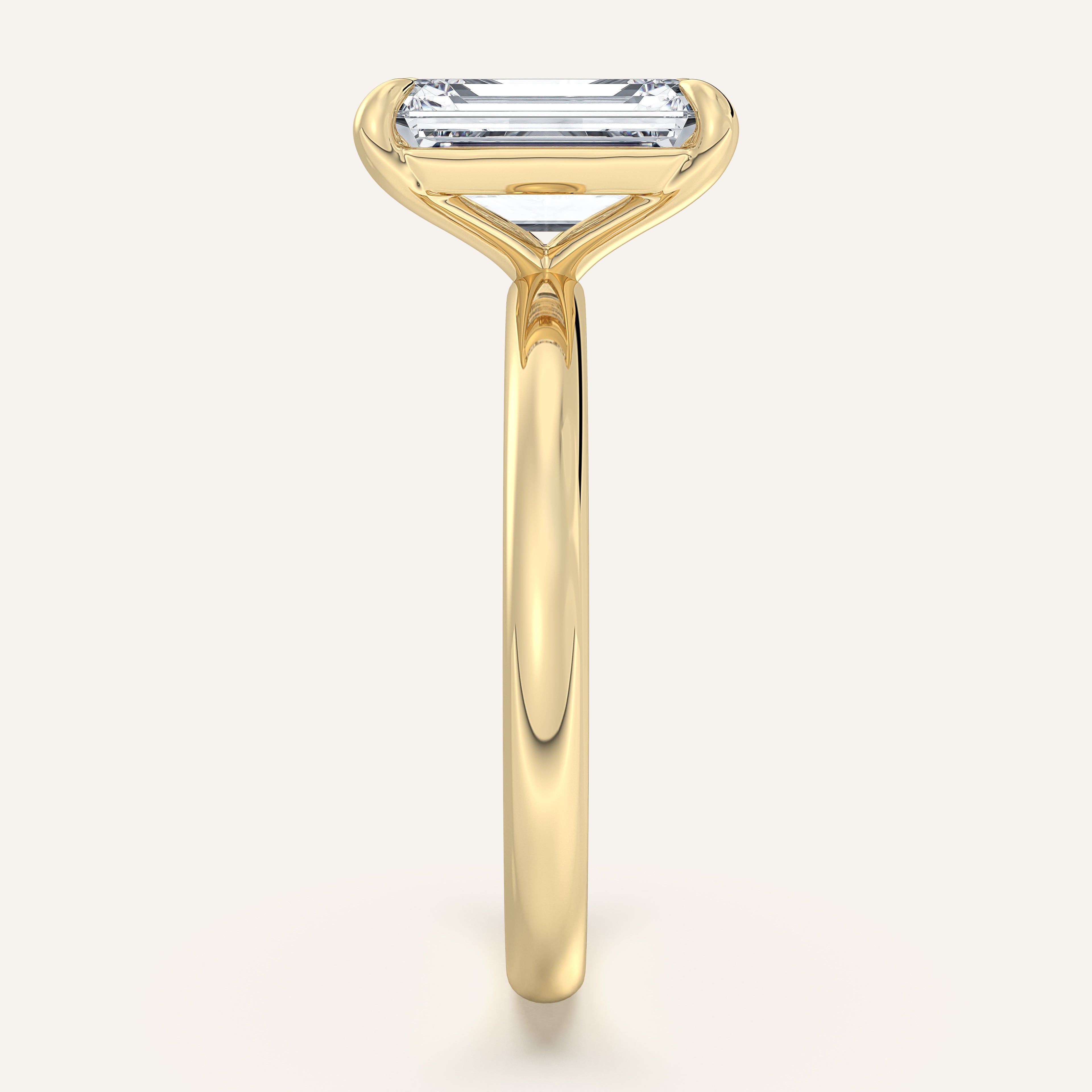 shape: Emerald | metal: Yellow Gold | view: 4
