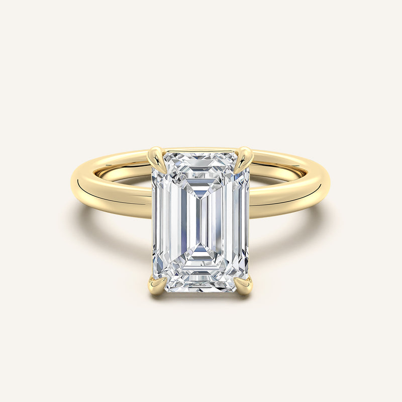 shape: Emerald | metal: Yellow Gold | view: 1