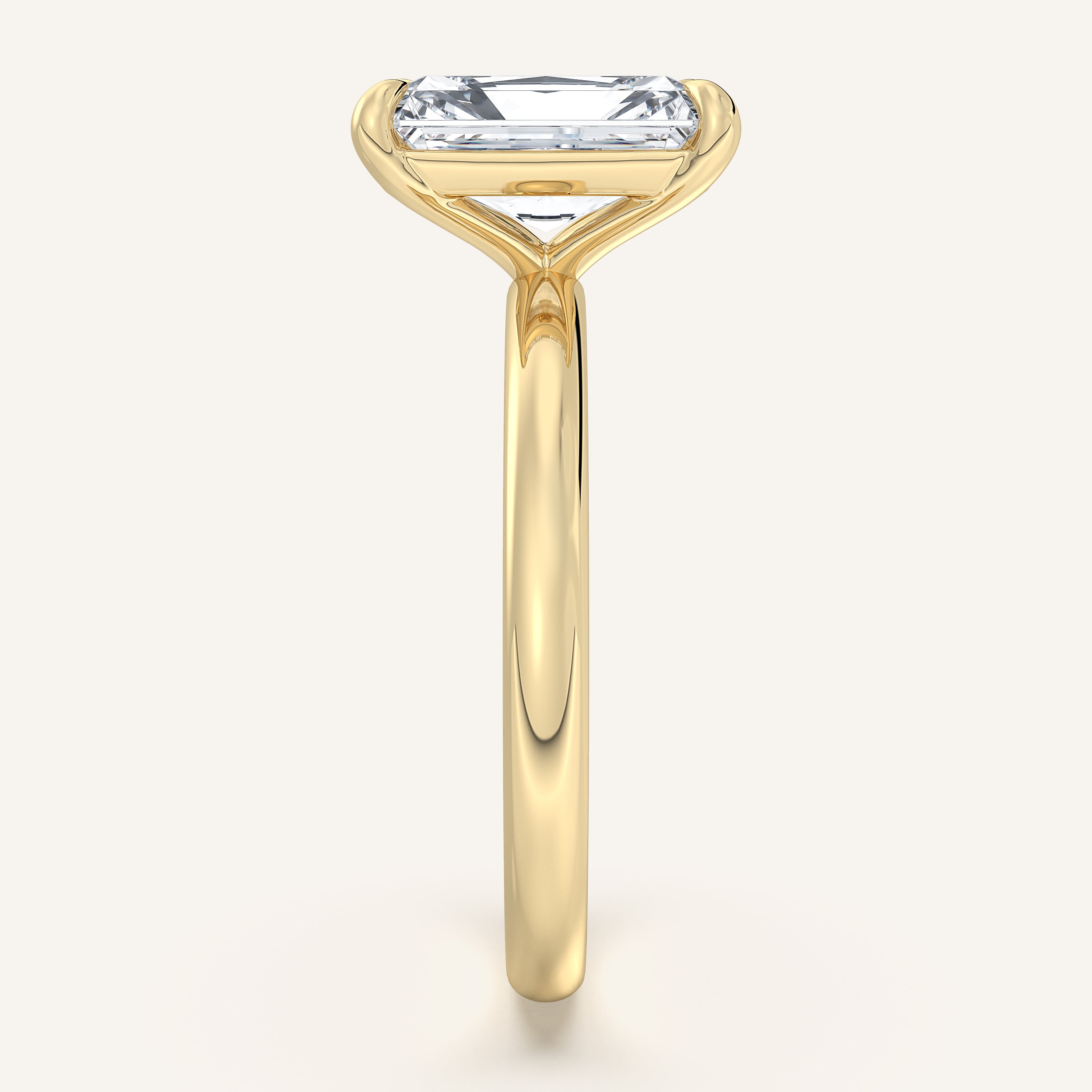 shape: Radiant | metal: Yellow Gold | view: 4