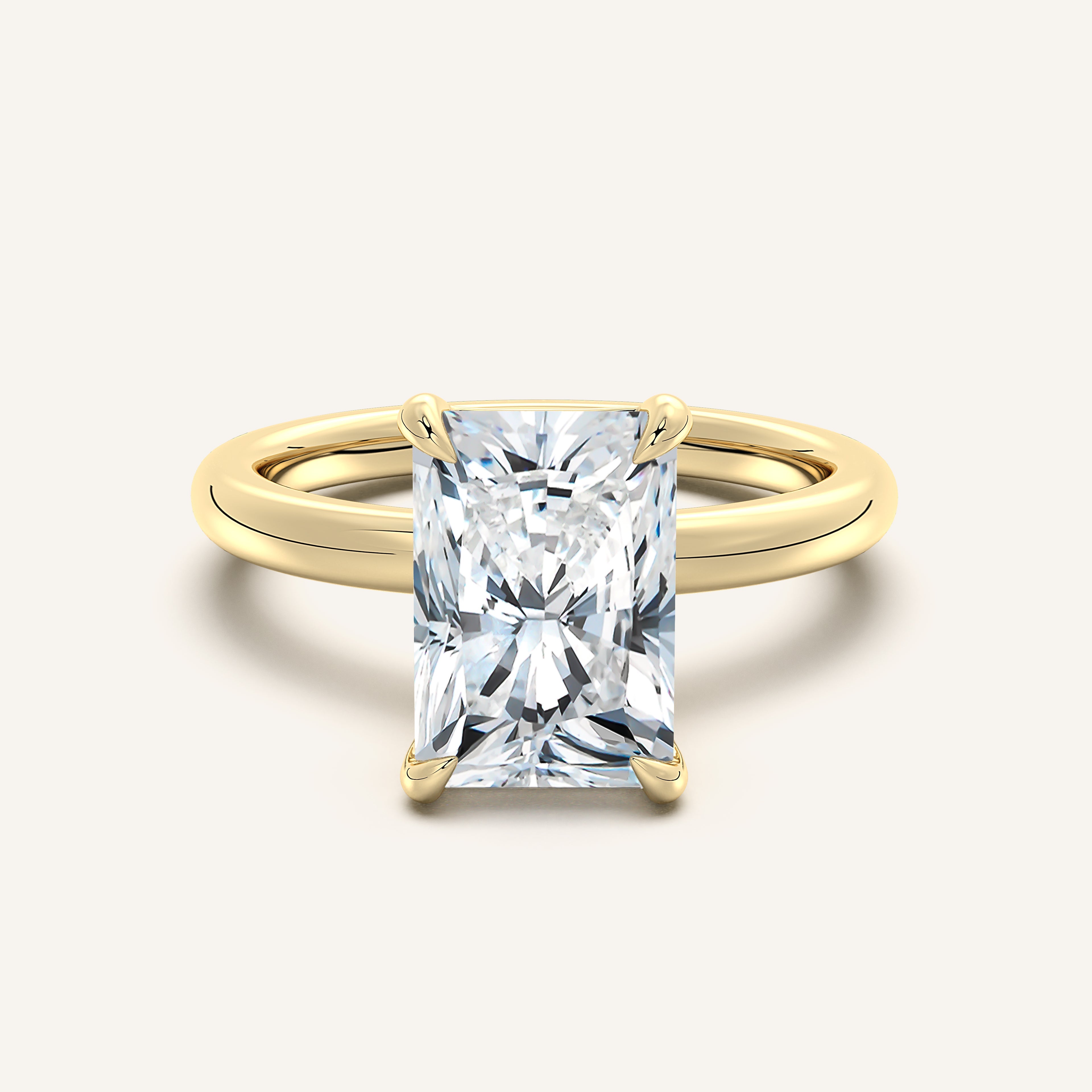 shape: Radiant | metal: Yellow Gold | view: 1