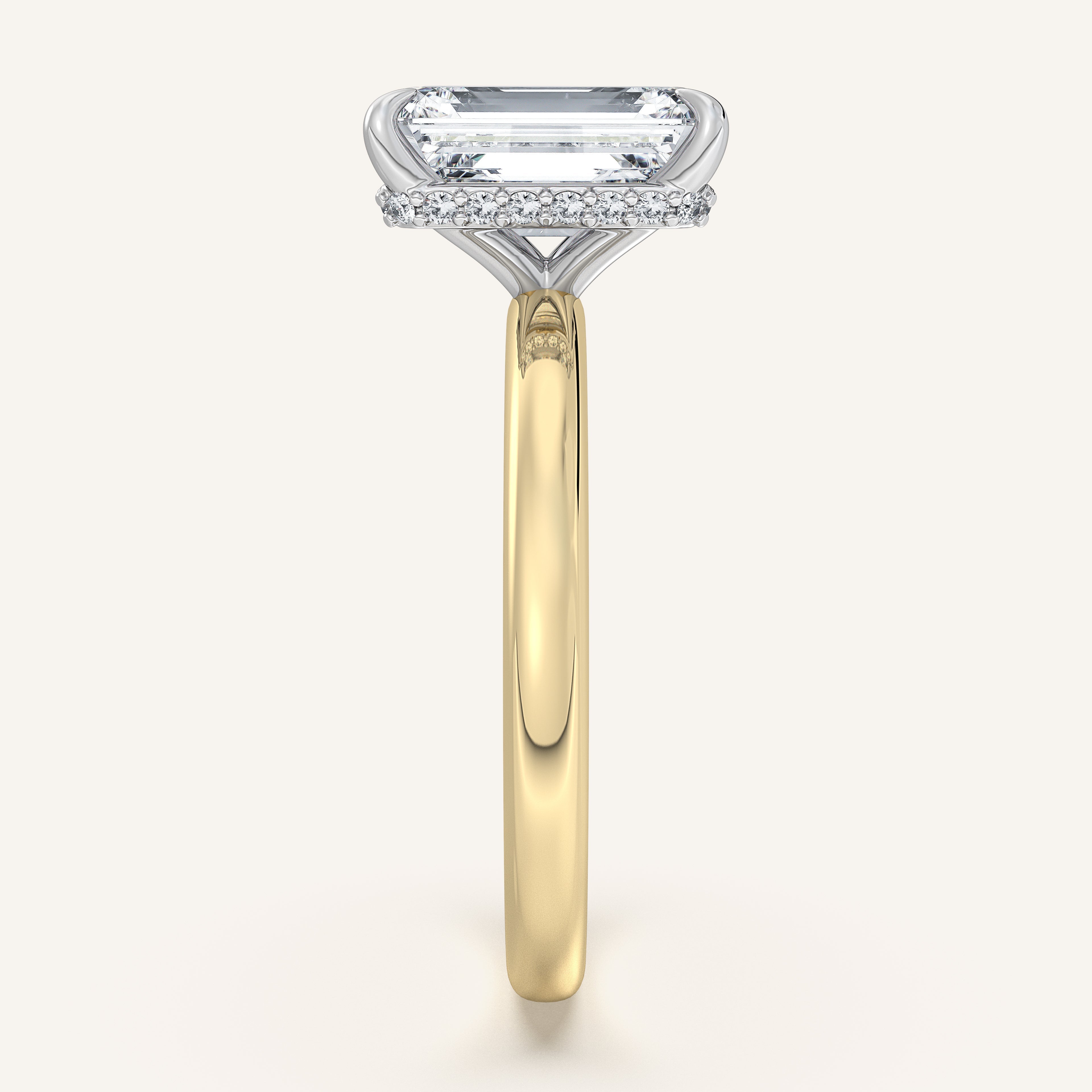 shape: Emerald | metal: Two Tone | view: 4