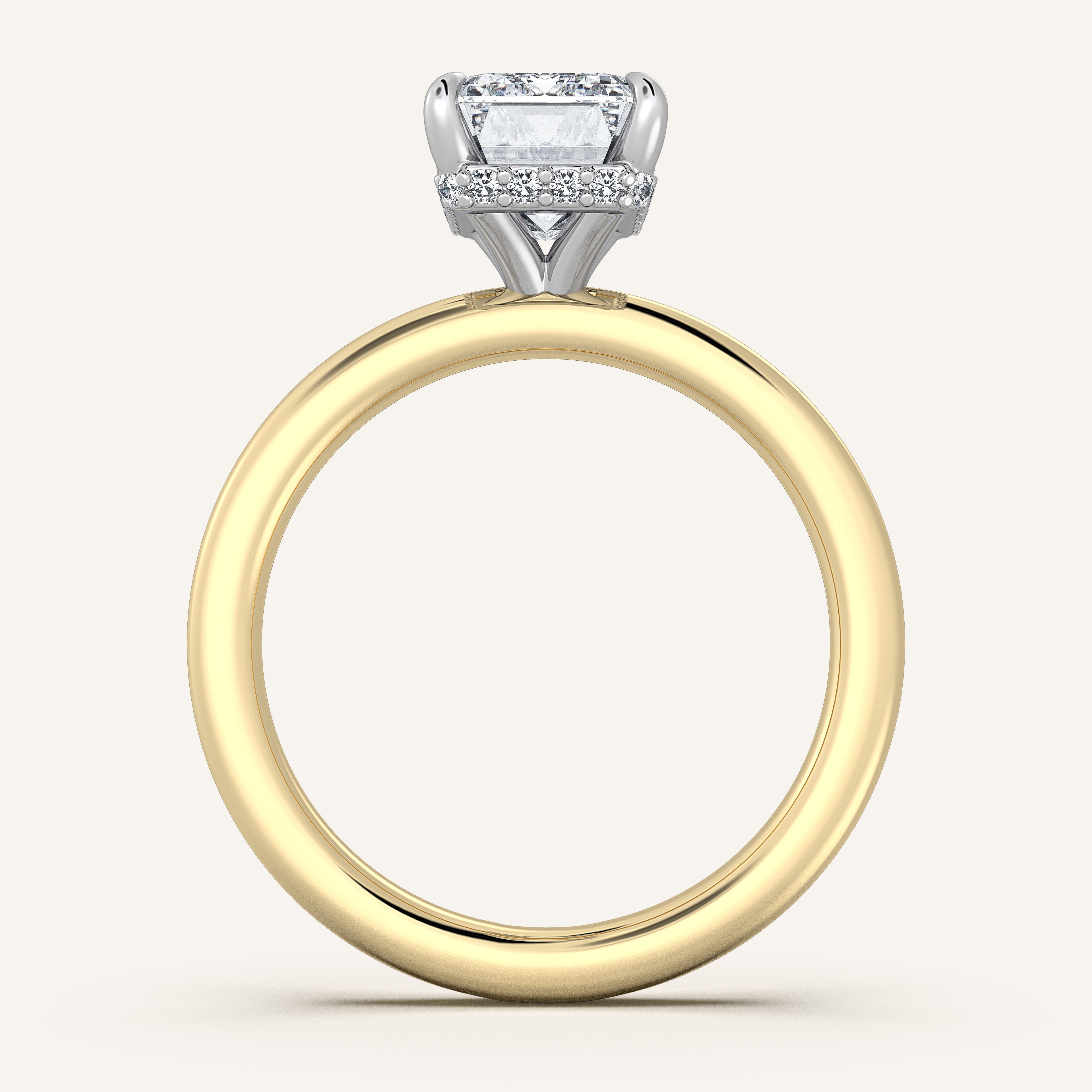shape: Emerald | metal: Two Tone | view: 3