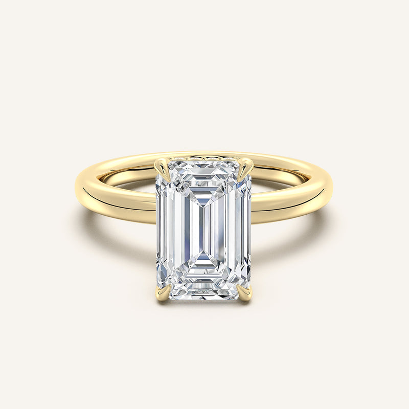 shape: Emerald | metal: Yellow Gold | view: 1