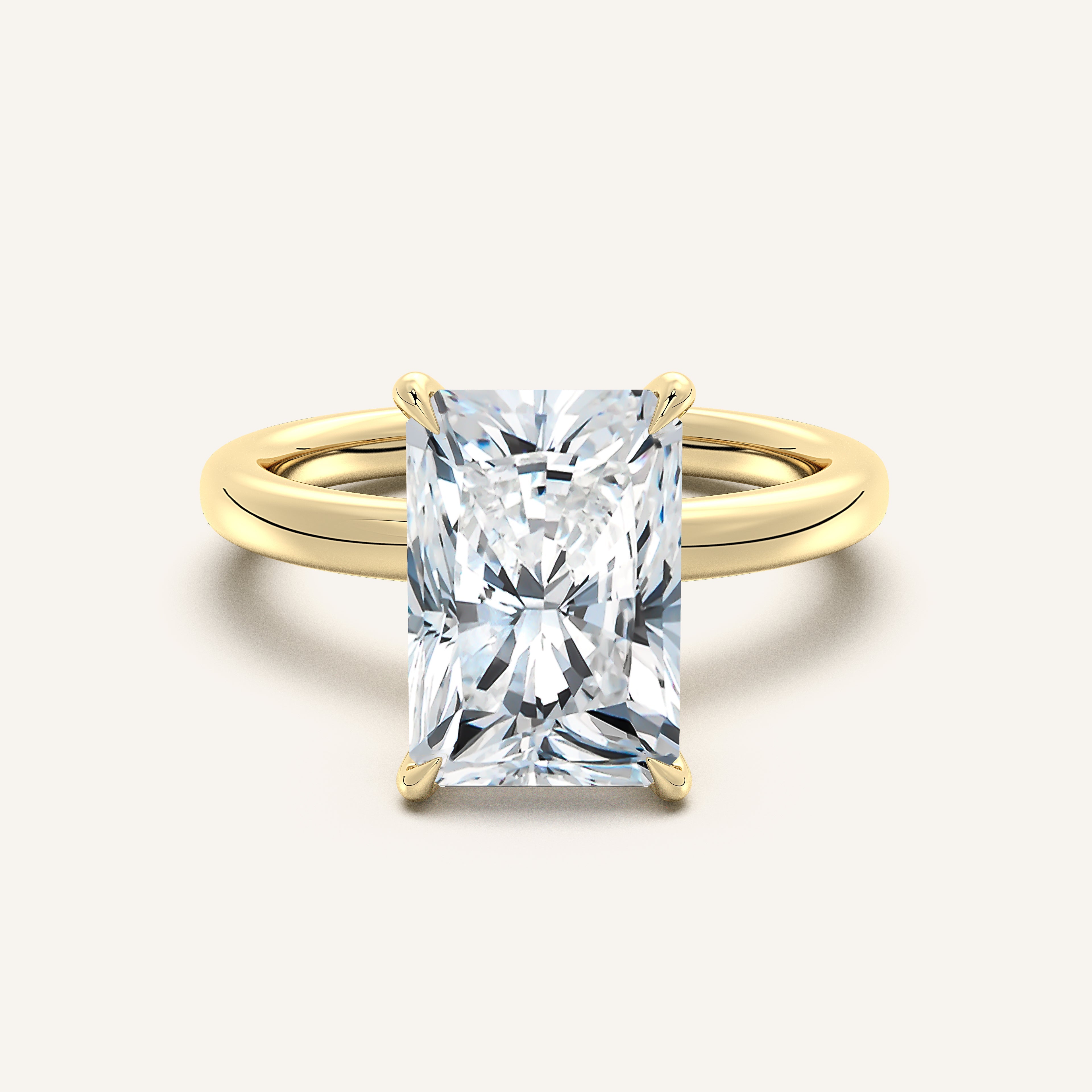 shape: Radiant | metal: Yellow Gold | view: 1